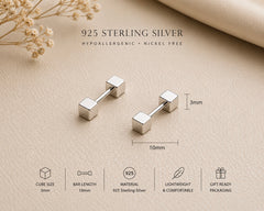 Cube Stud Earrings set