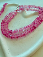 Natural Pink Topaz Necklace