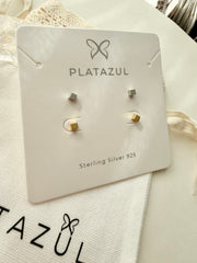 Cube Stud Earrings set