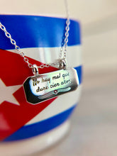 Engraved Cuban Saying Necklace