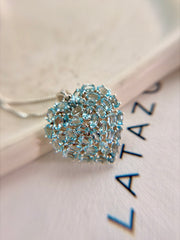 Honora blue Topaz heart necklace