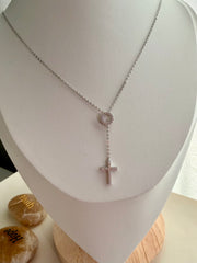 Ariana Cross Lariat Necklace