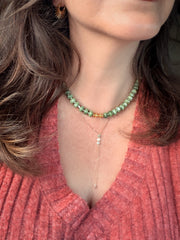 Sterling Silver 925 Mirror Disc Lariat Necklace