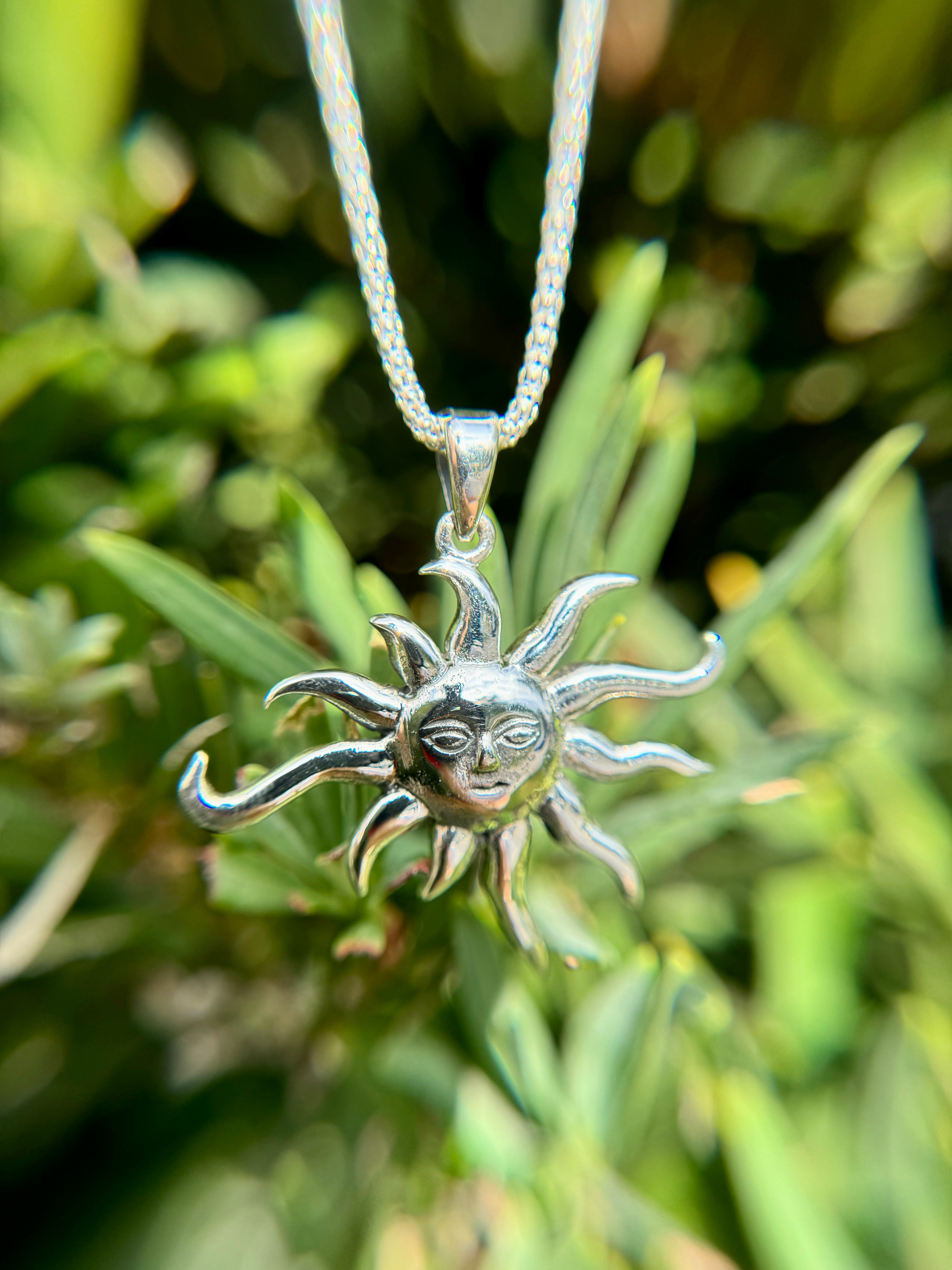 Sterling Silver Sun Necklace | Aurora Necklace | Platazul