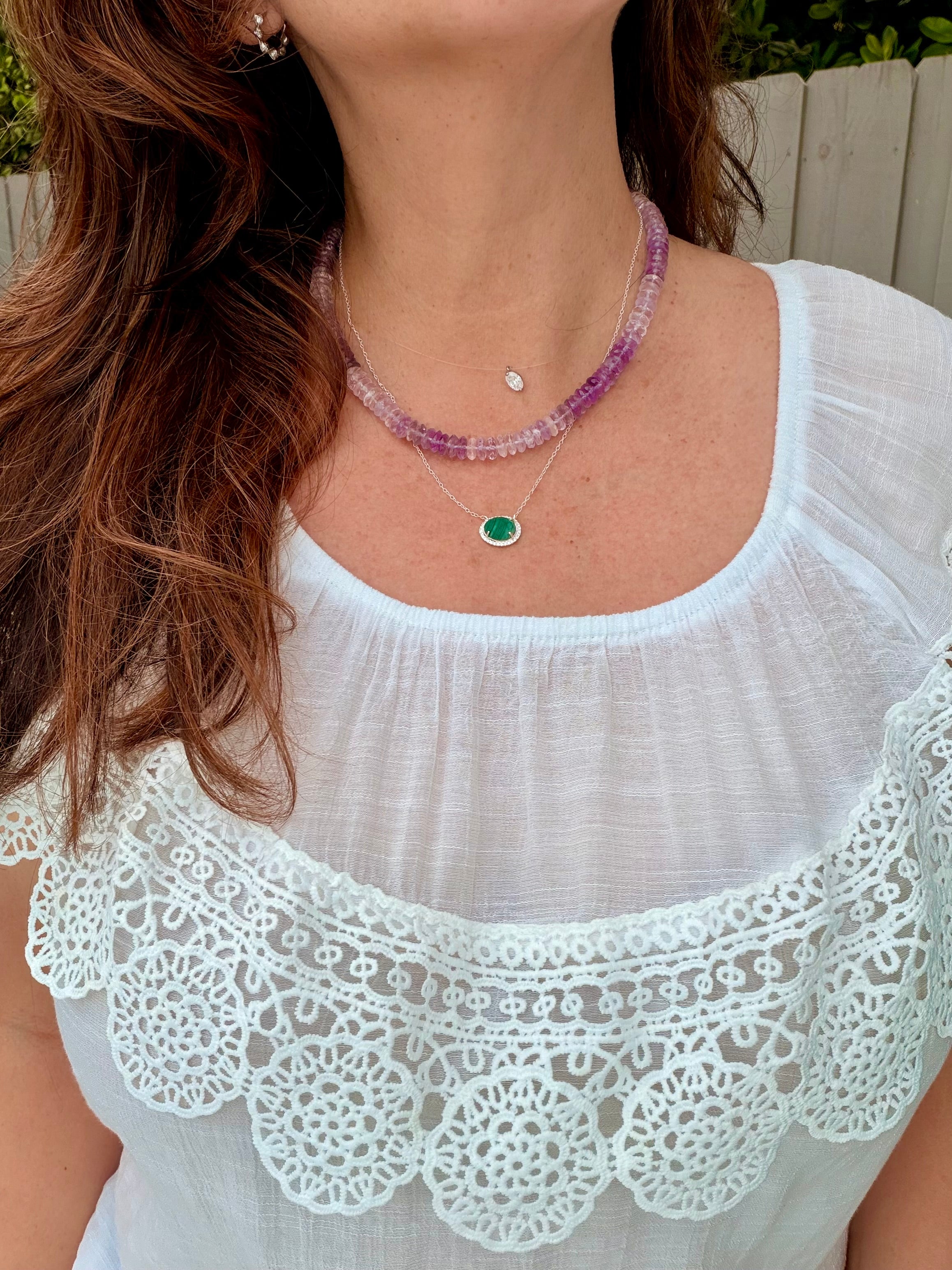 Natural Shaded Amethyst Necklace