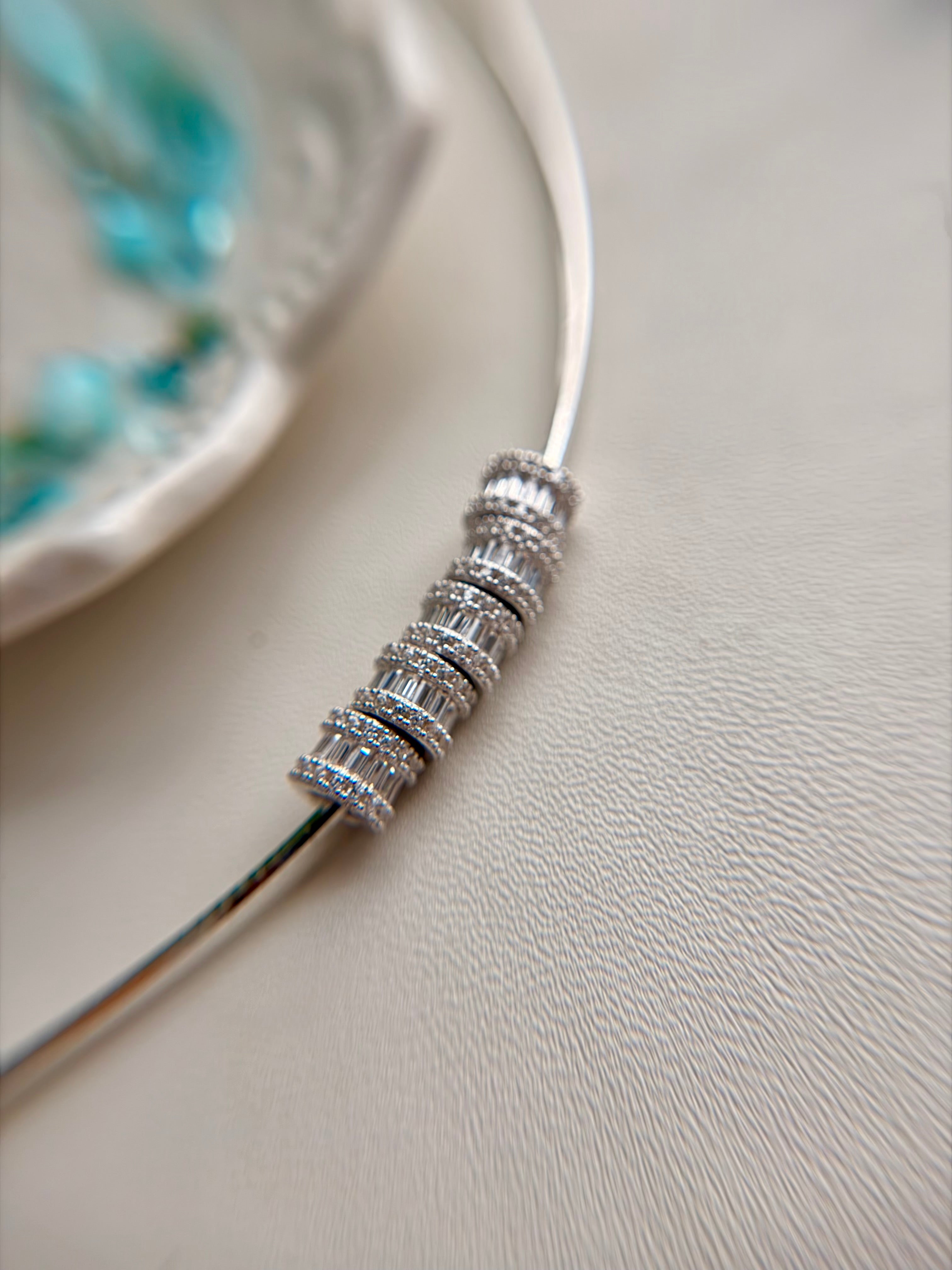 Baguette & Pavé Spacer Charm