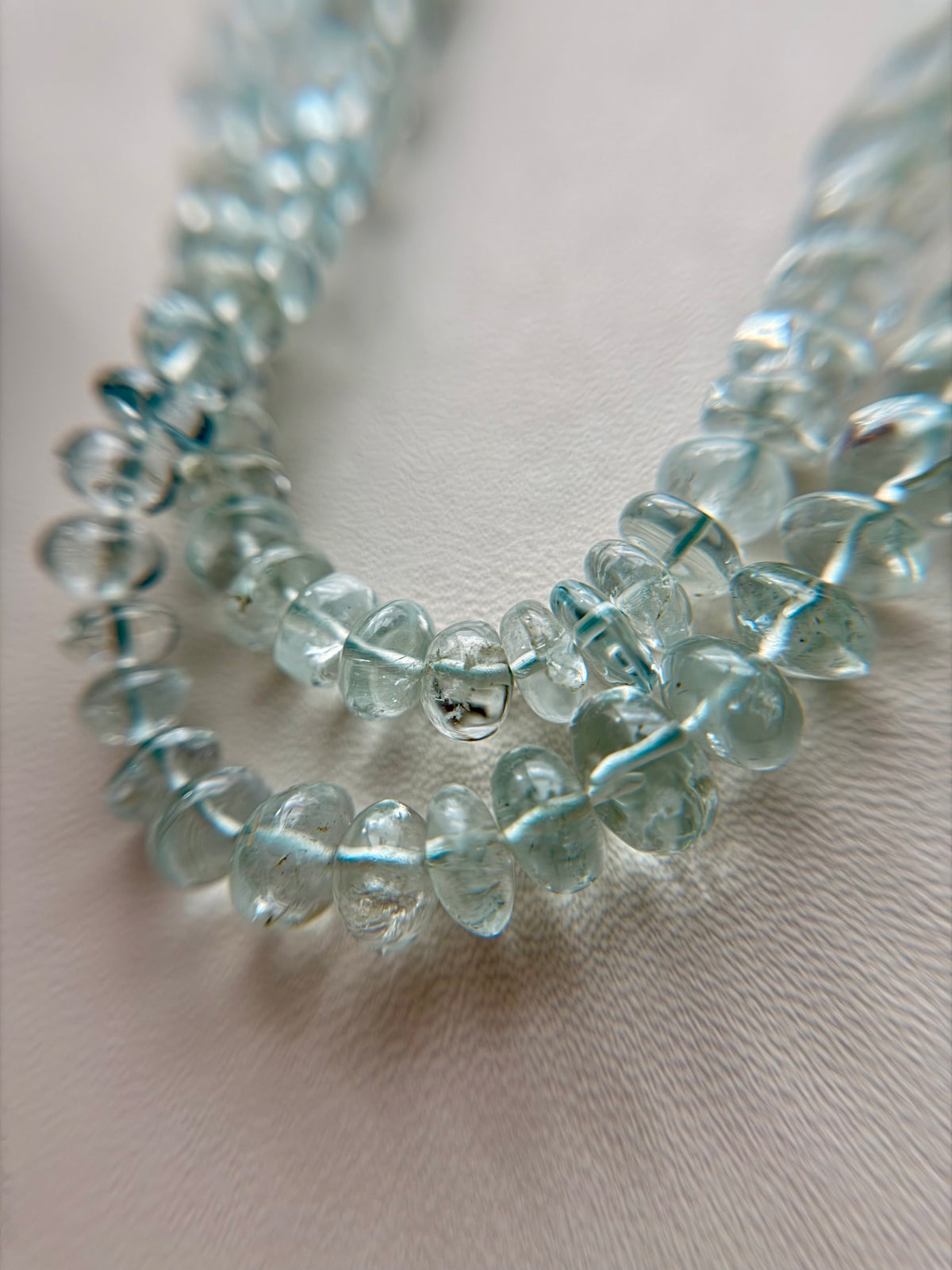 Natural Graduated Aquamarine Necklace