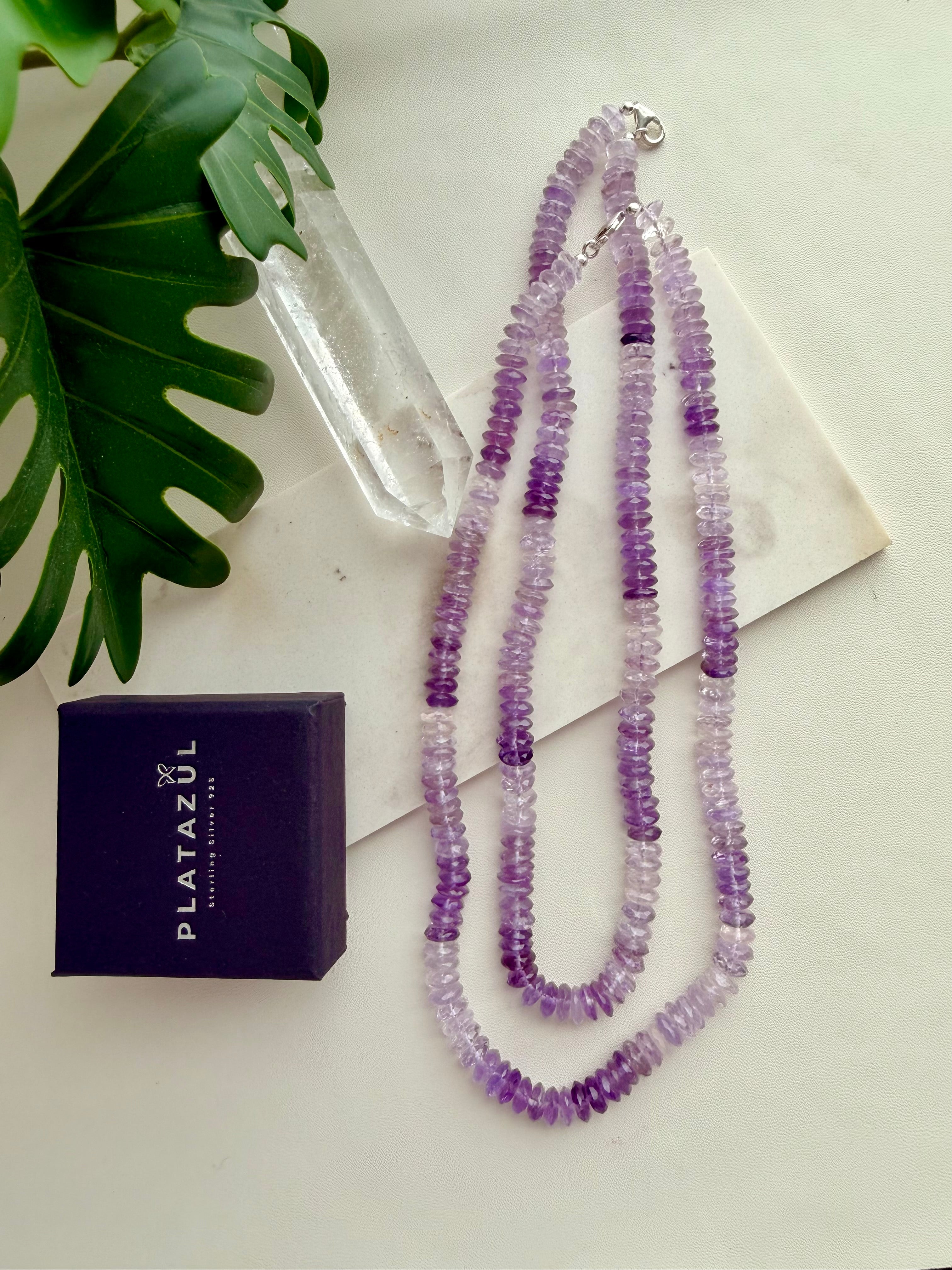 Natural Shaded Amethyst Necklace