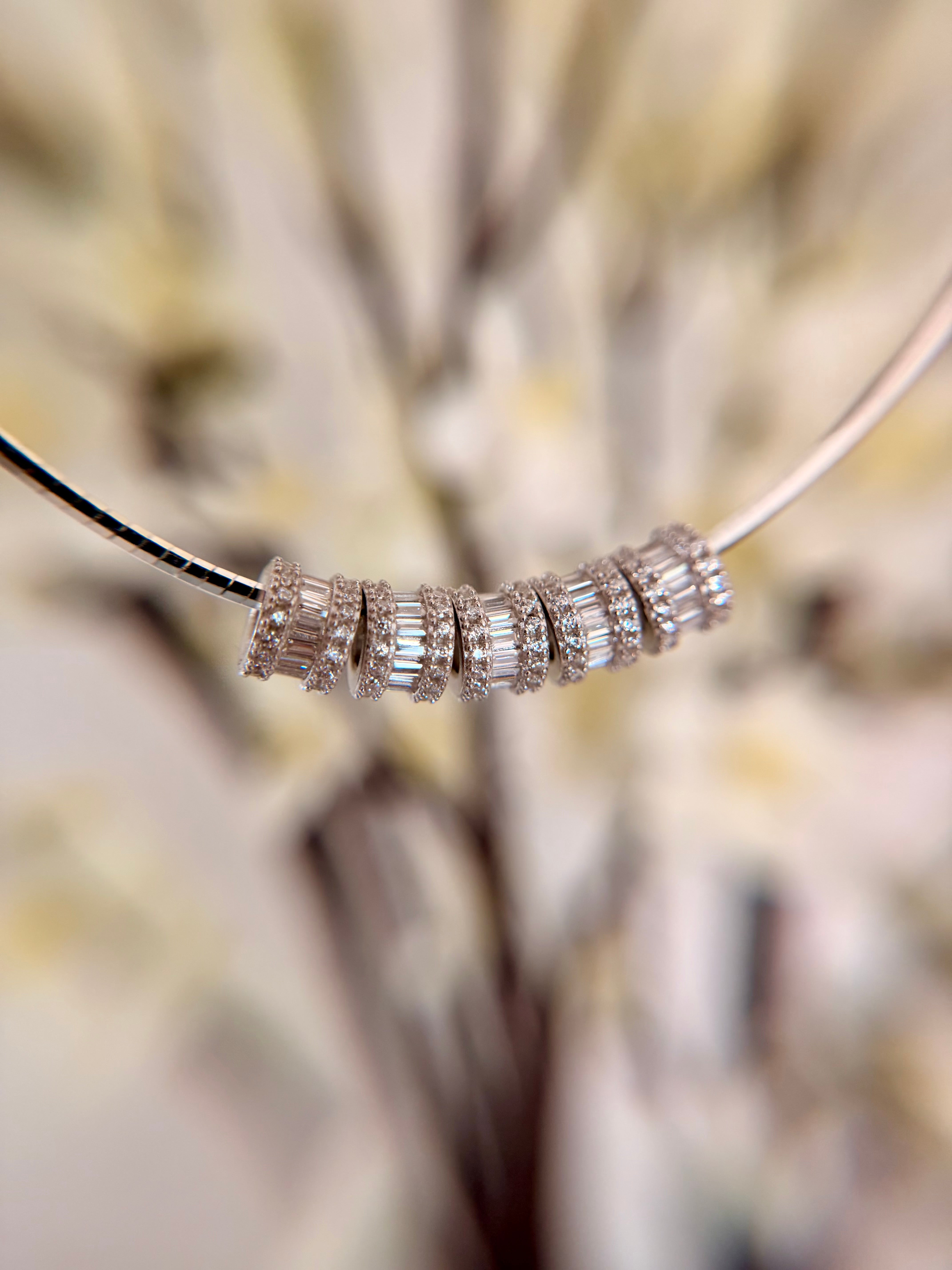 Baguette & Pavé Spacer Charm