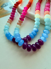 Colorful Quartz Gemstone Necklace