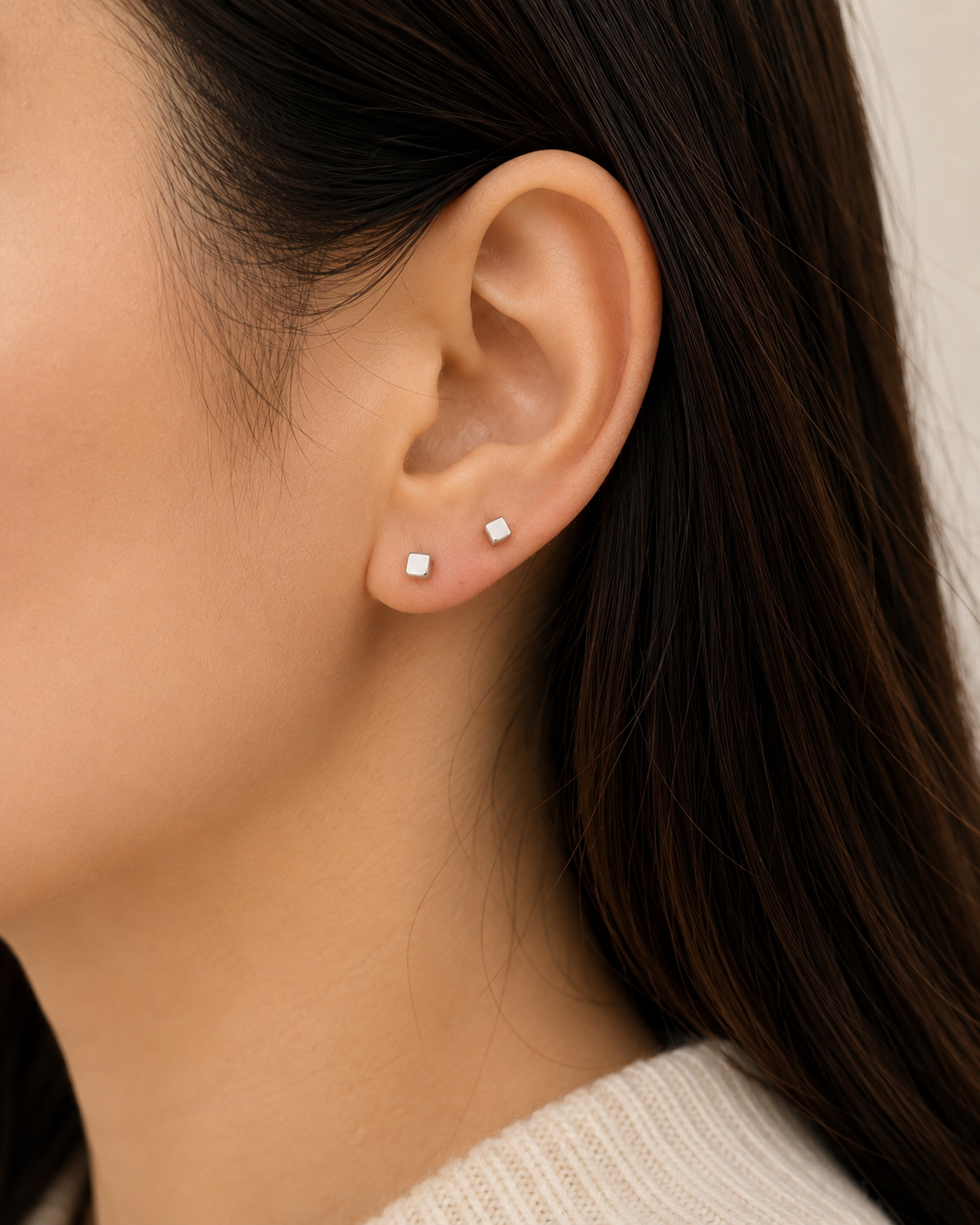 Cube Stud Earrings set