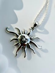 Sterling Silver Sun Necklace | Aurora Necklace | Platazul