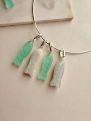 Delmar stone fish pendant