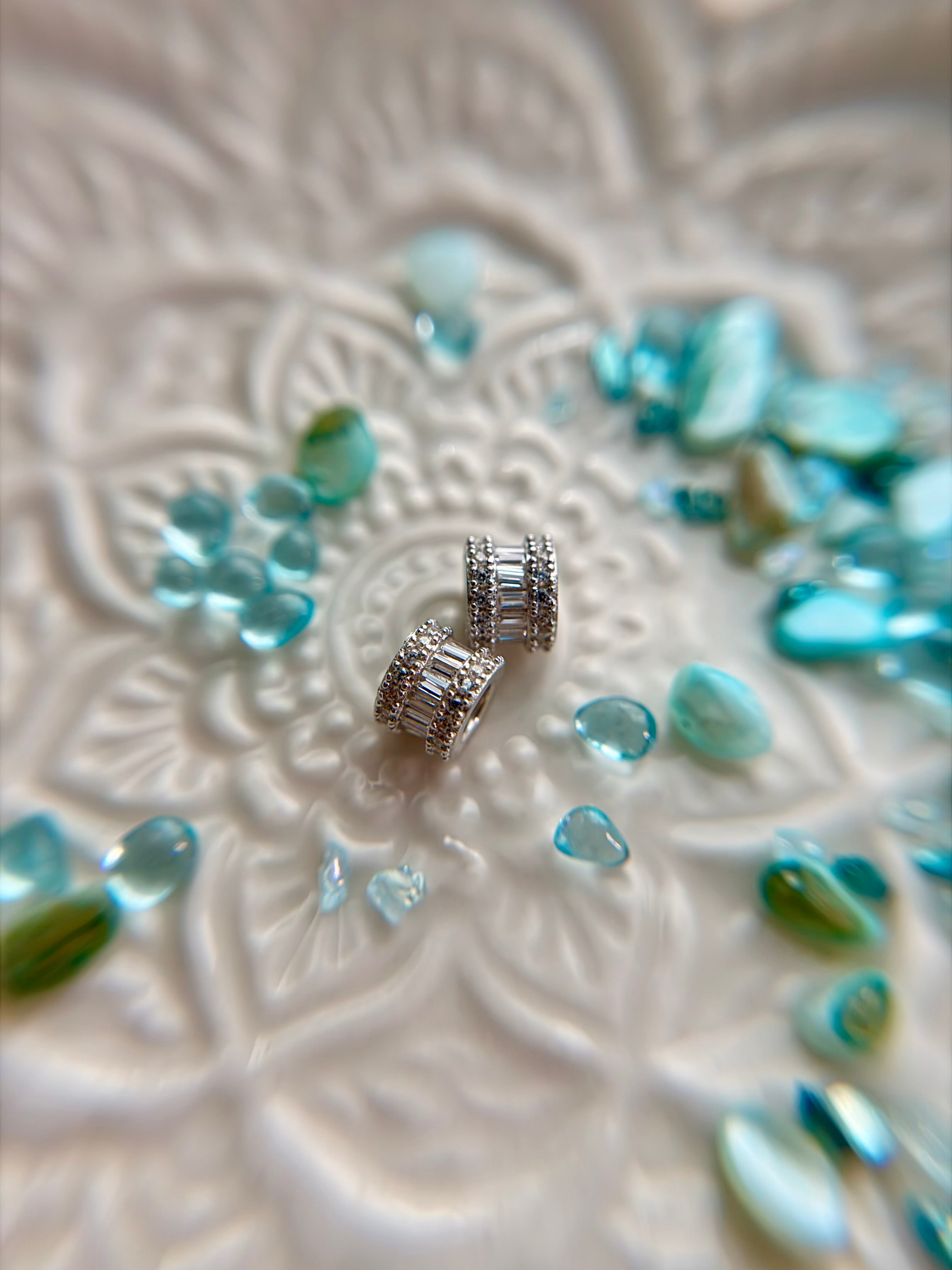 Baguette & Pavé Spacer Charm