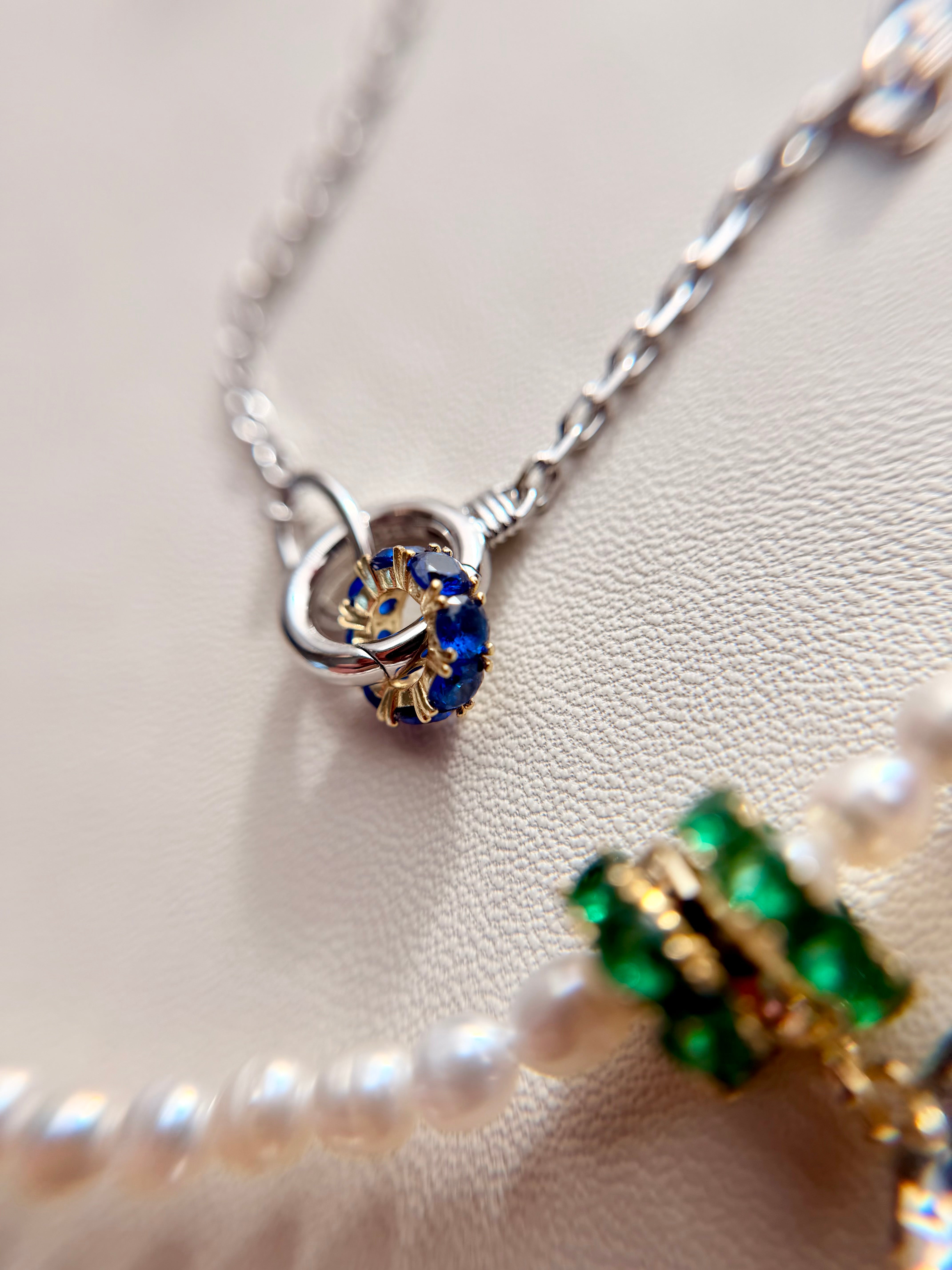 Sterling Silver CZ Slider Bead