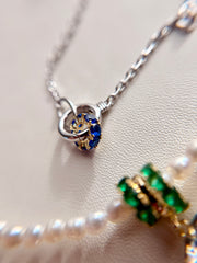 Sterling Silver CZ Slider Bead