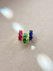 Sterling Silver CZ Slider Bead