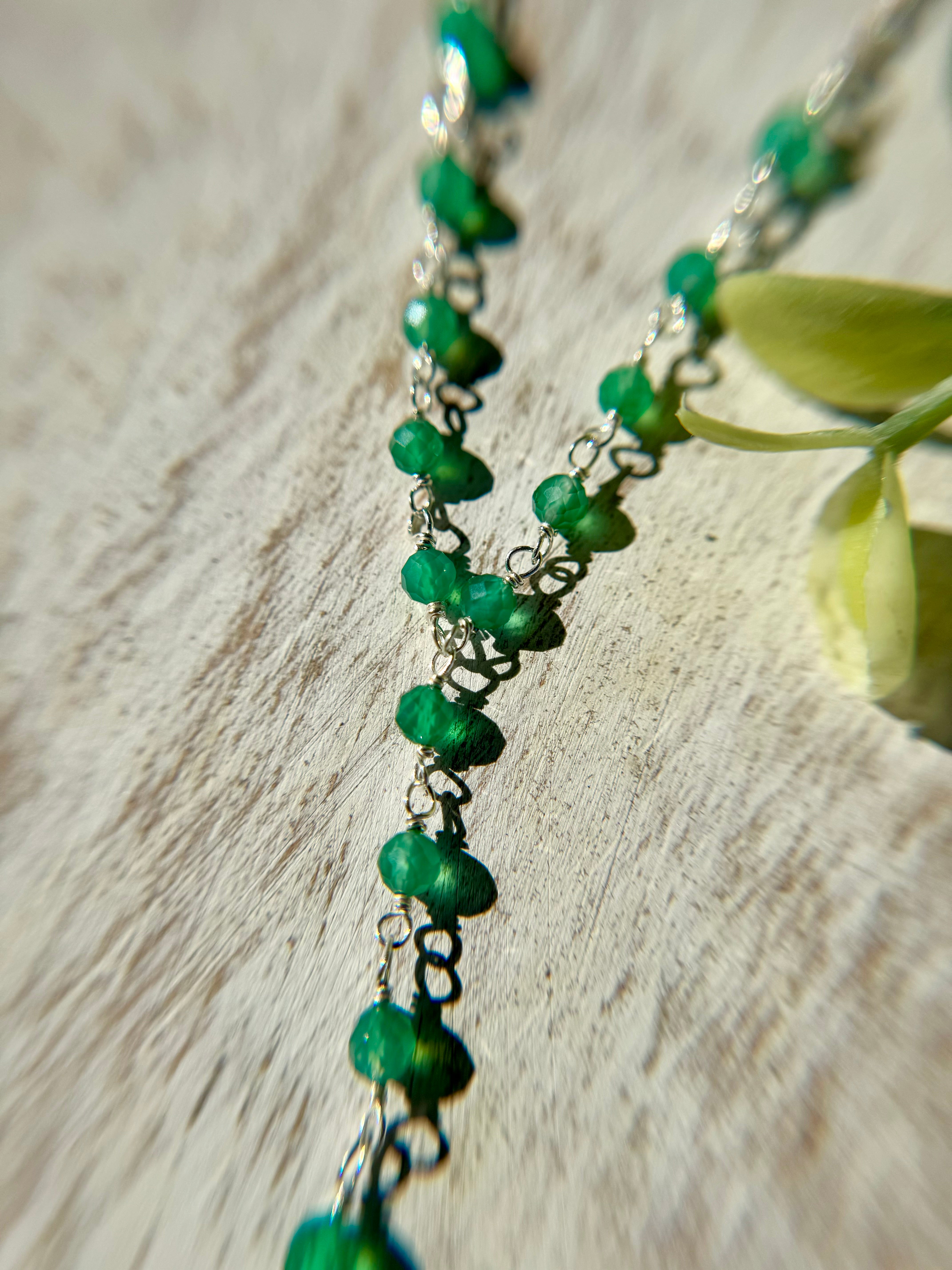 Green Onyx Stone Necklace | Flora Necklace | Platazul