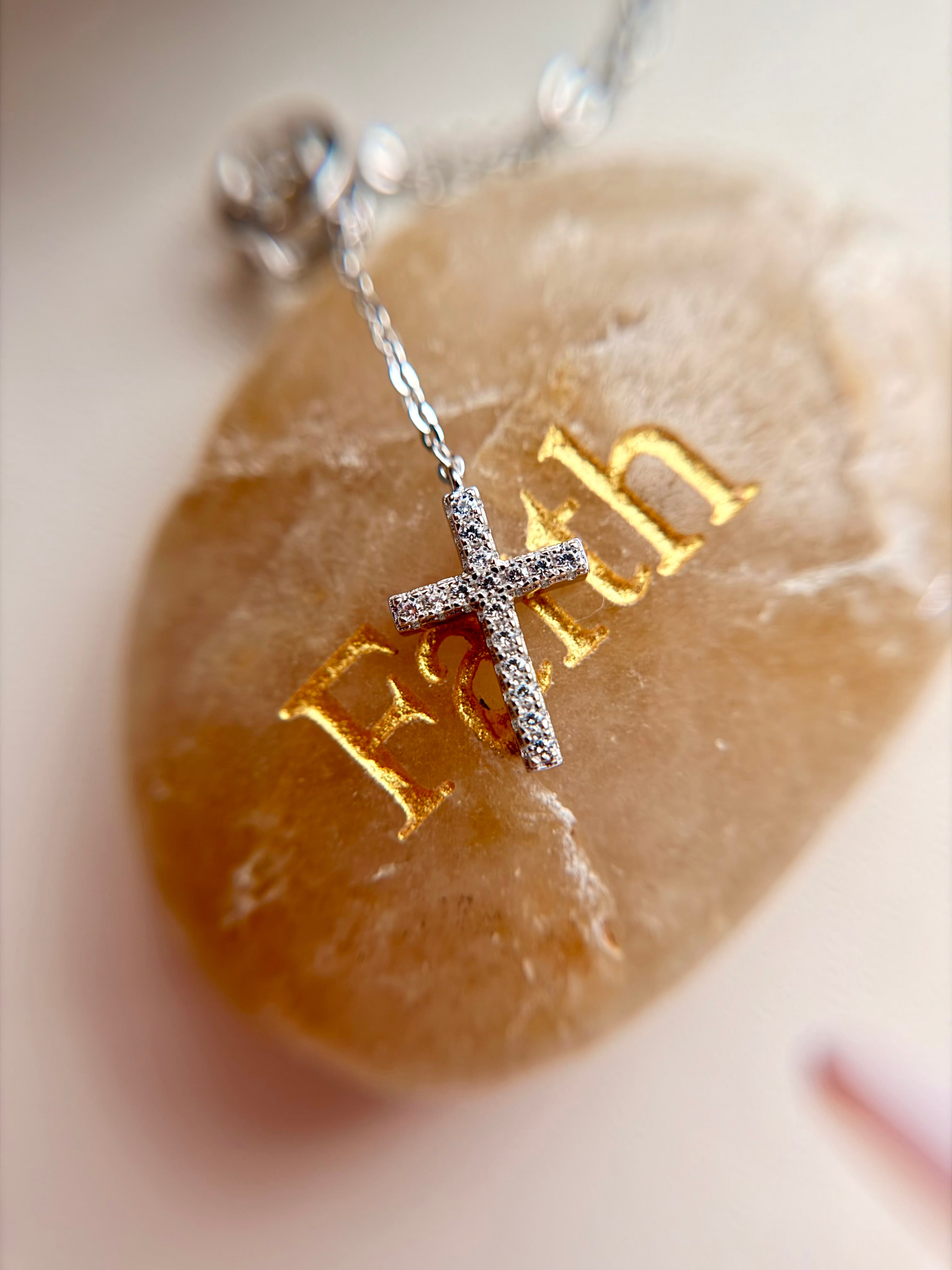 Ariana Cross Lariat Necklace