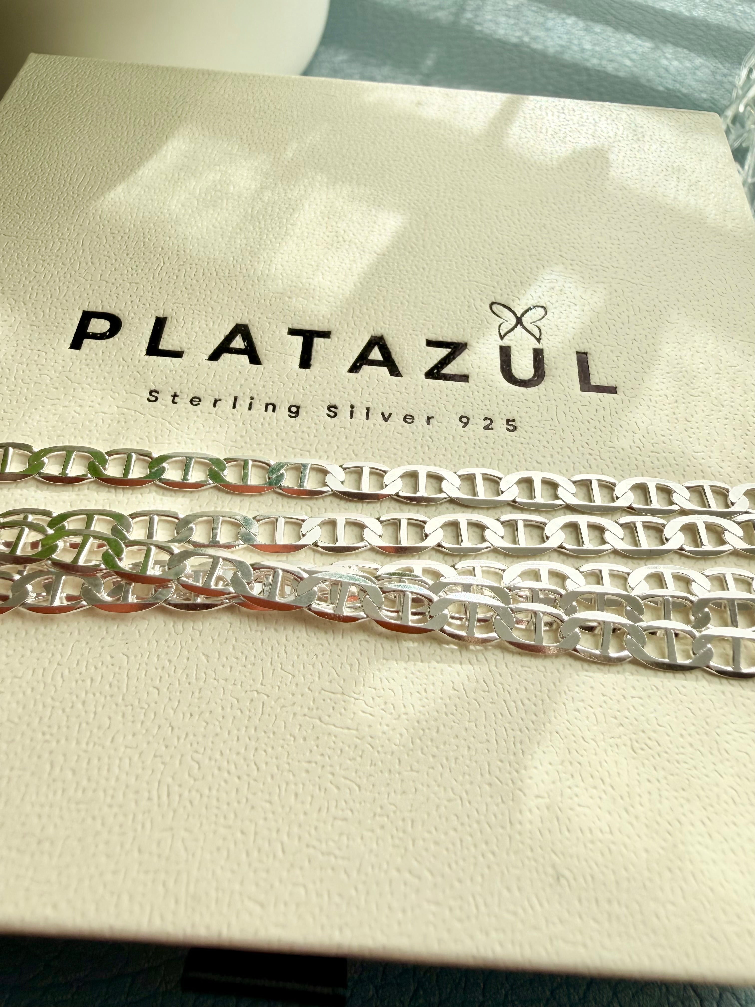 Italian Flat Mariner Bracelet – Sterling Silver