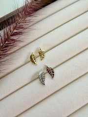 Sterling Silver Leaf Stud Earrings