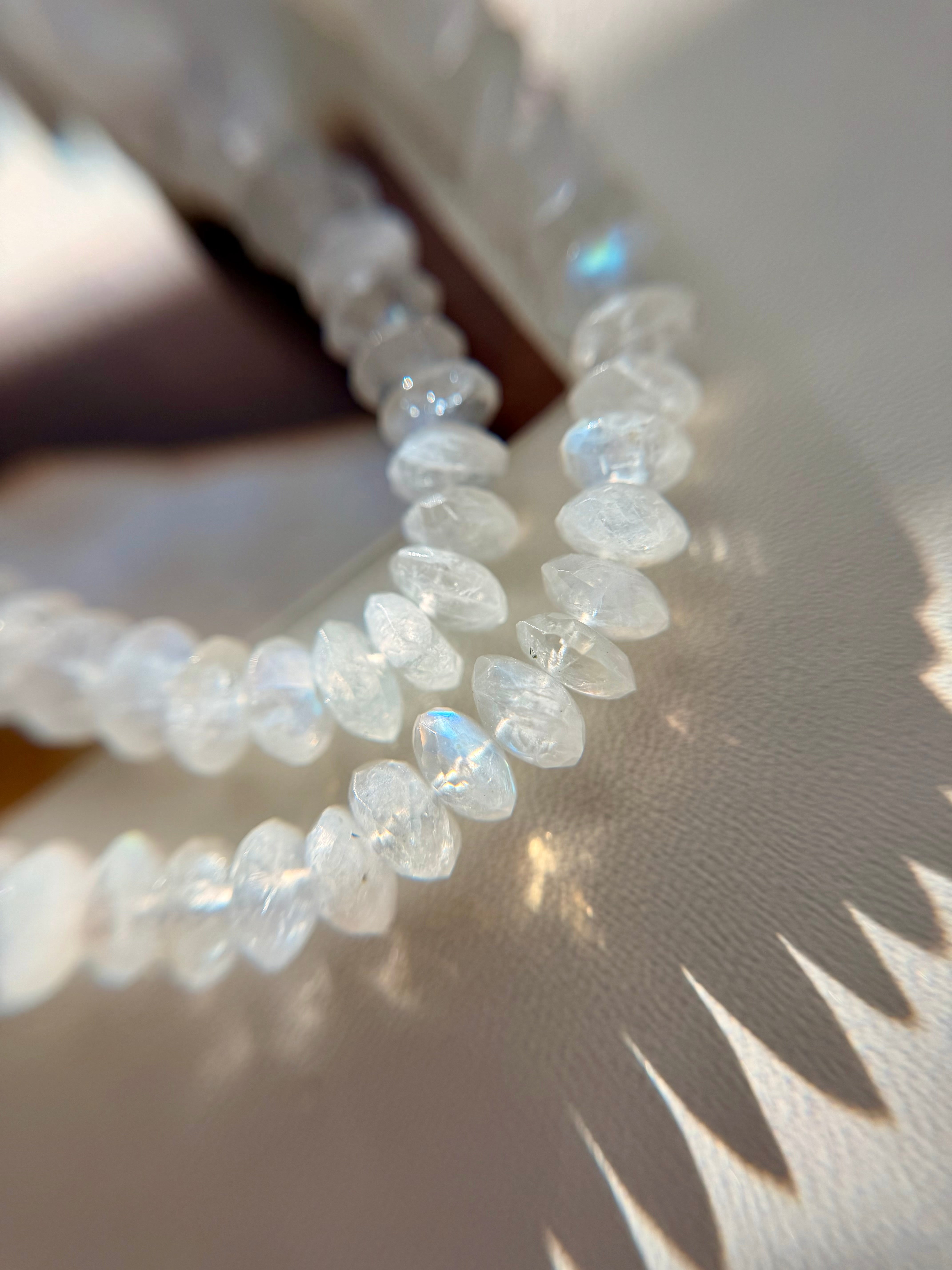 Natural Moonstone German Cut Necklace