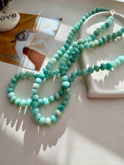 Hand Knotted natural Amazonite Necklace