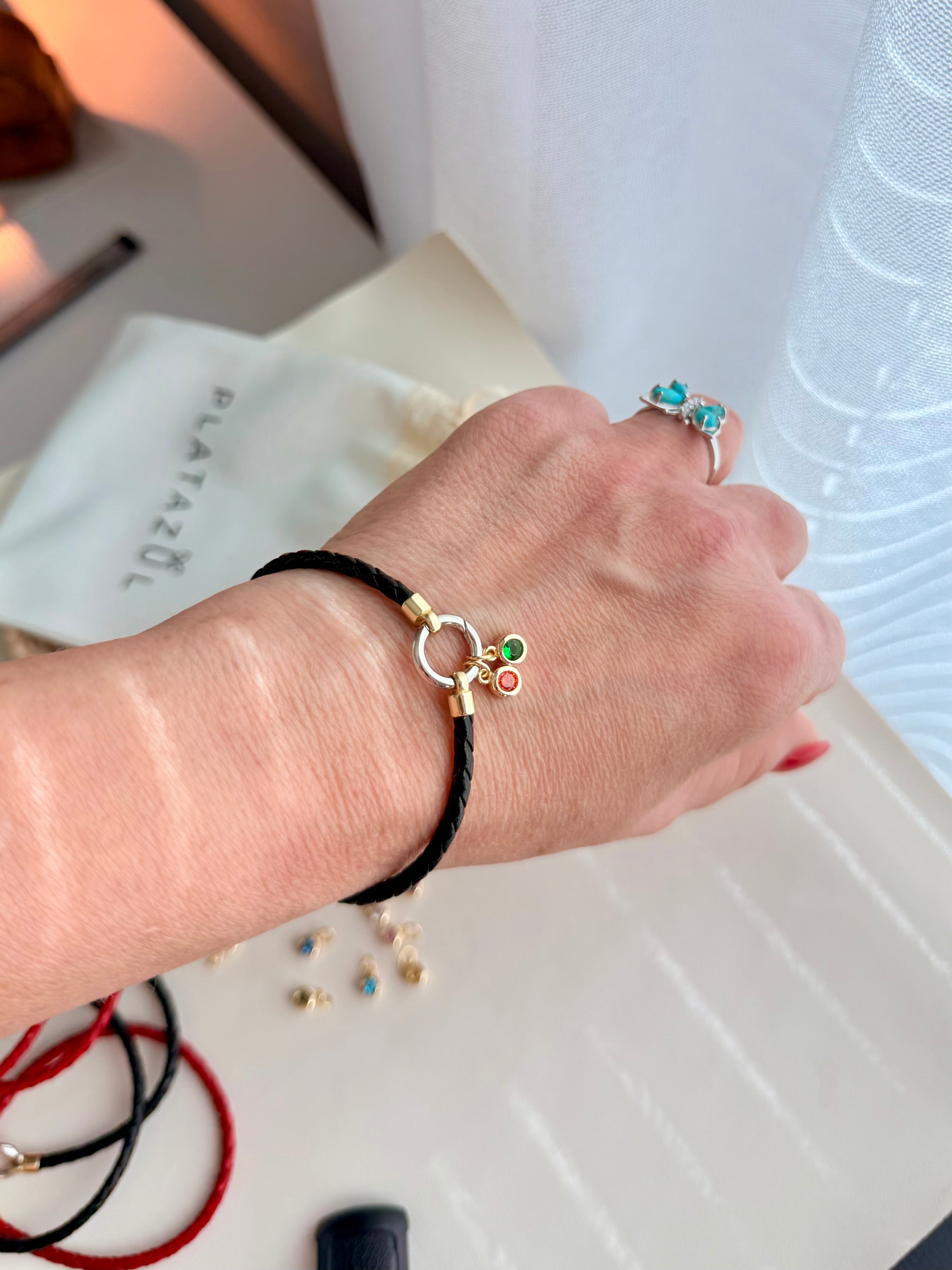 Birthstone Leather Bracelet