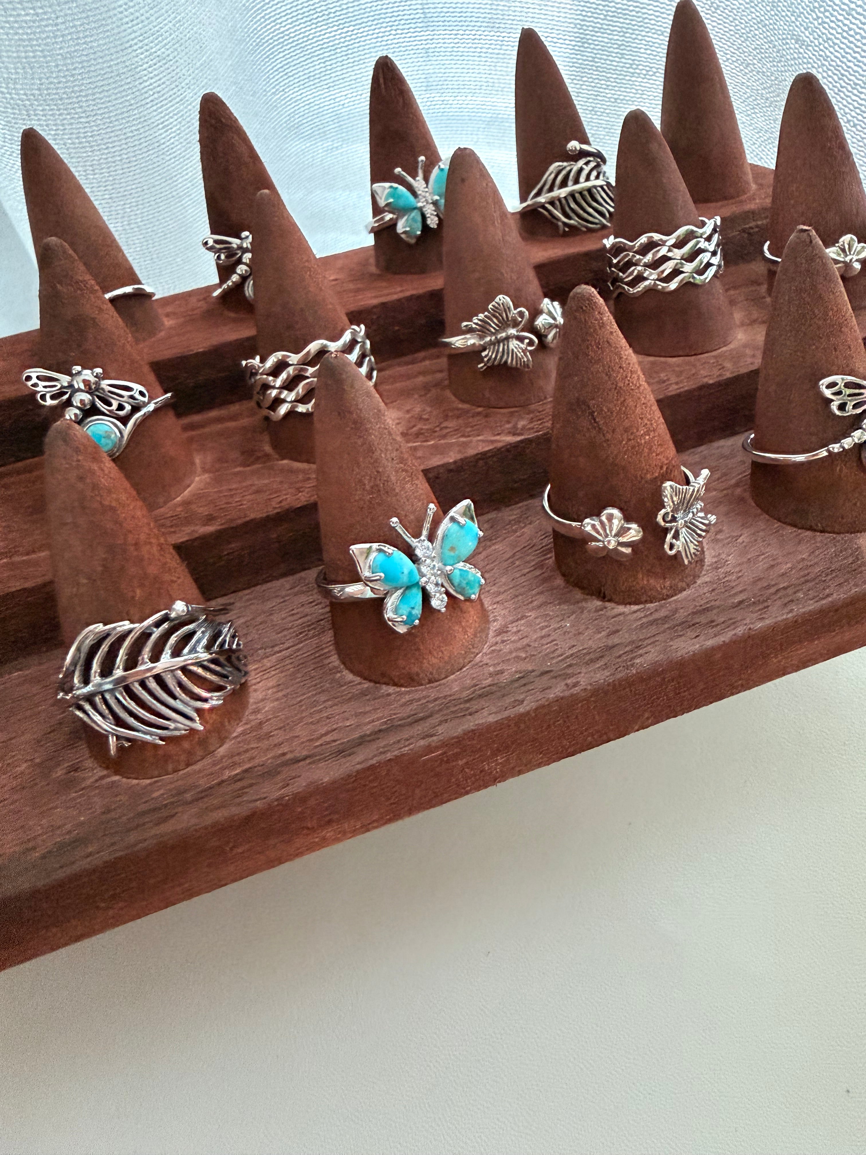 Sterling silver 925 nature inspired rings