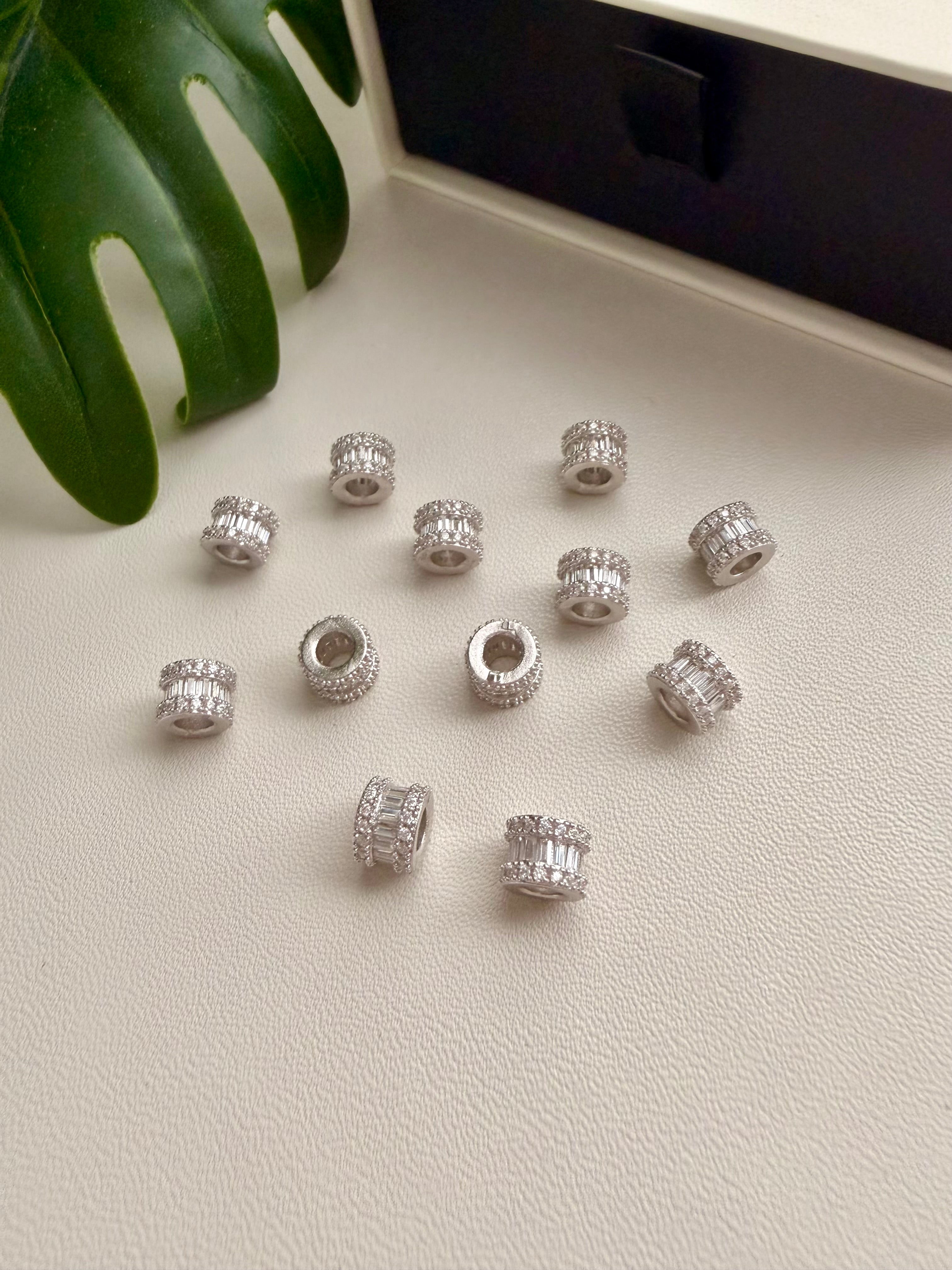 Baguette & Pavé Spacer Charm