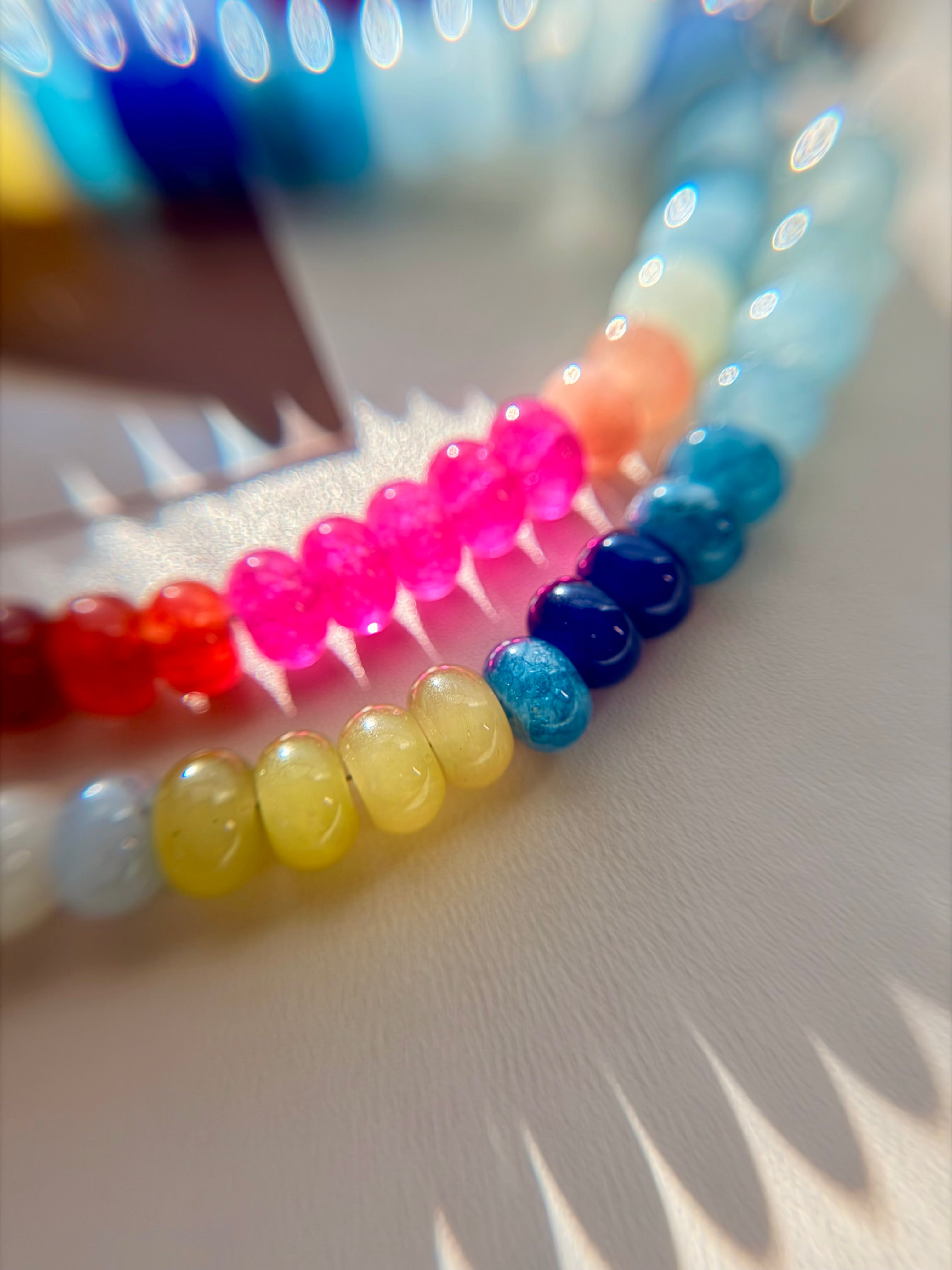 Colorful Quartz Gemstone Necklace