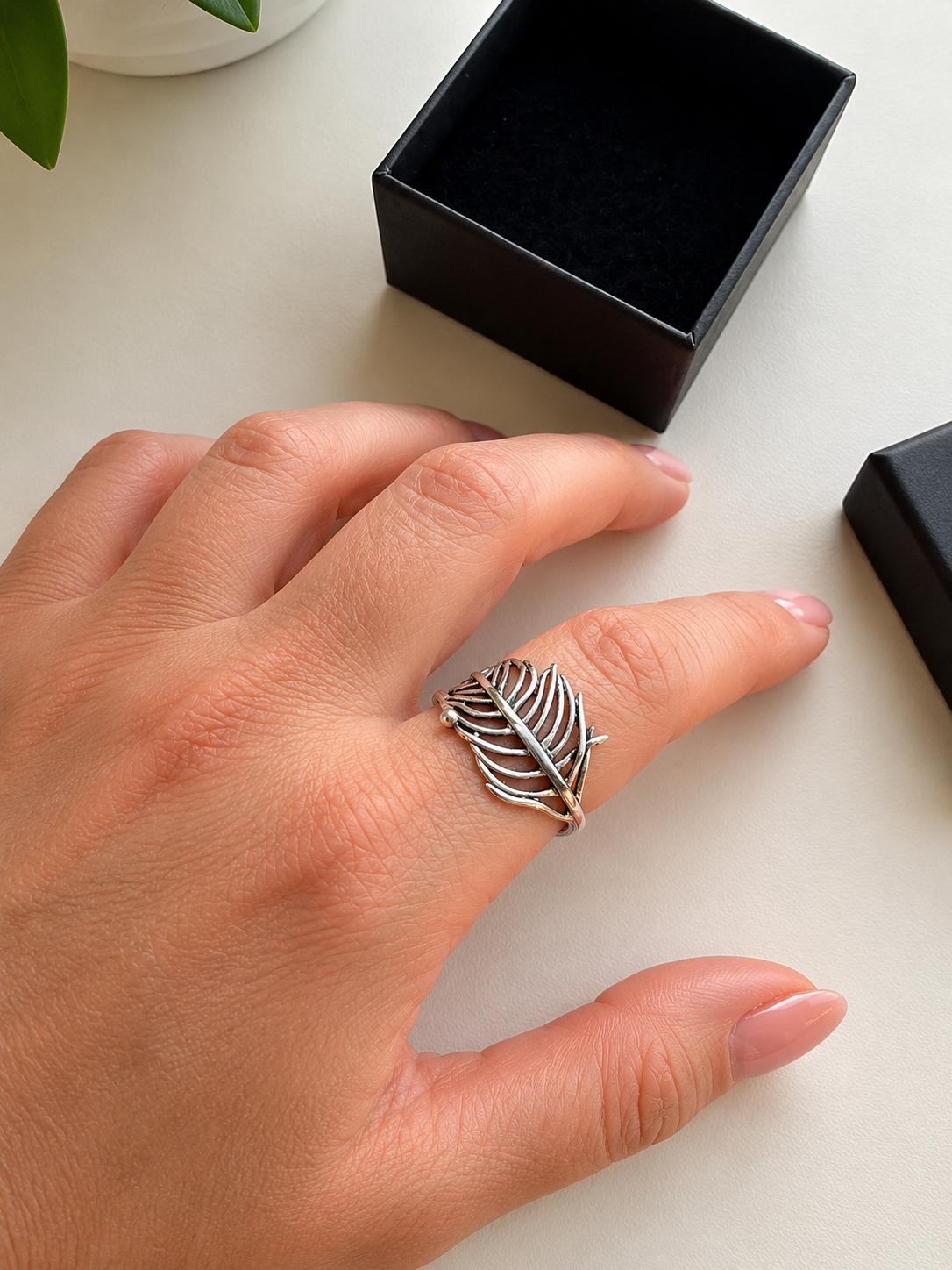 Sterling silver 925 nature inspired rings