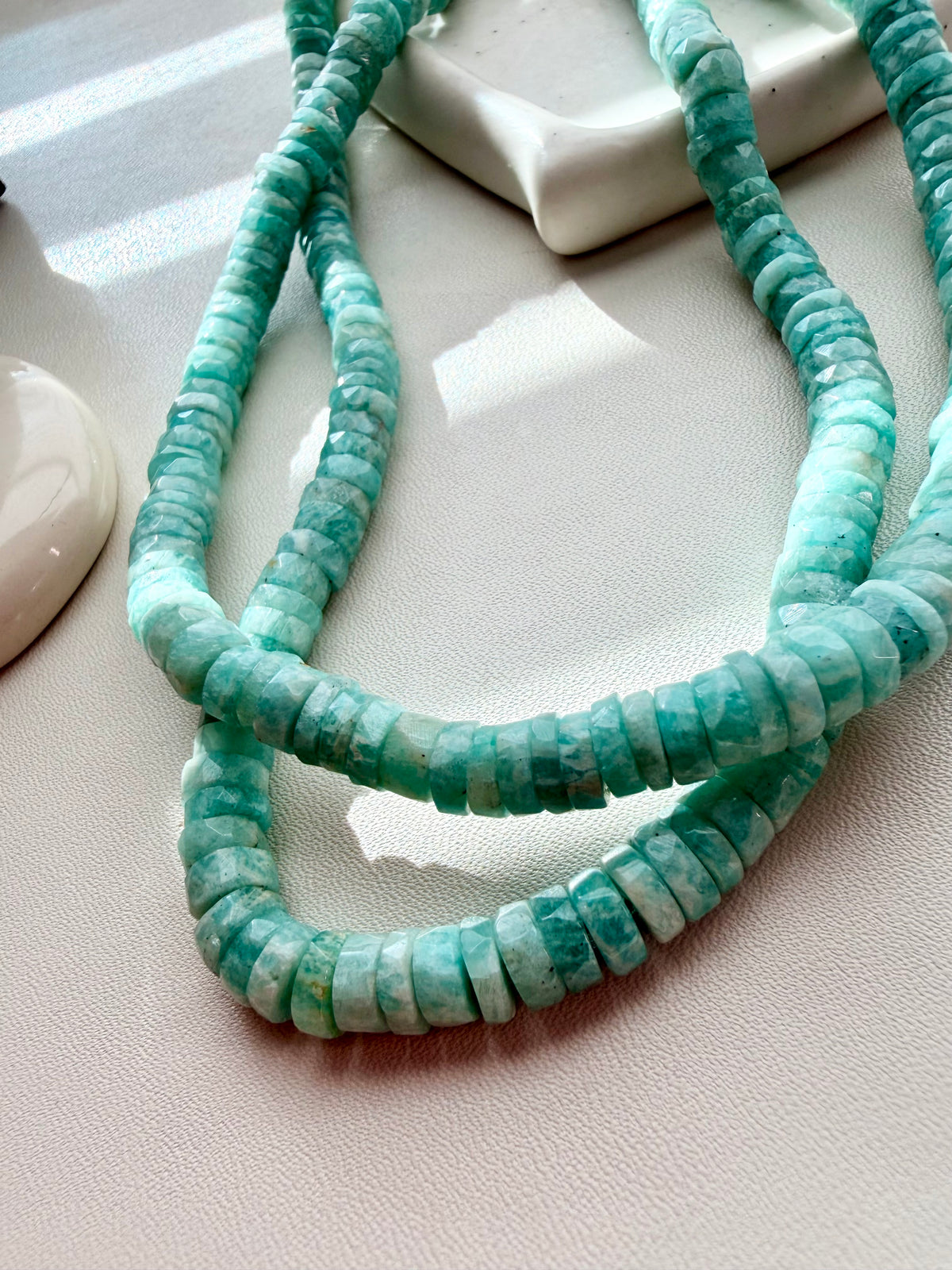 Natural Amazonite Faceted Necklace