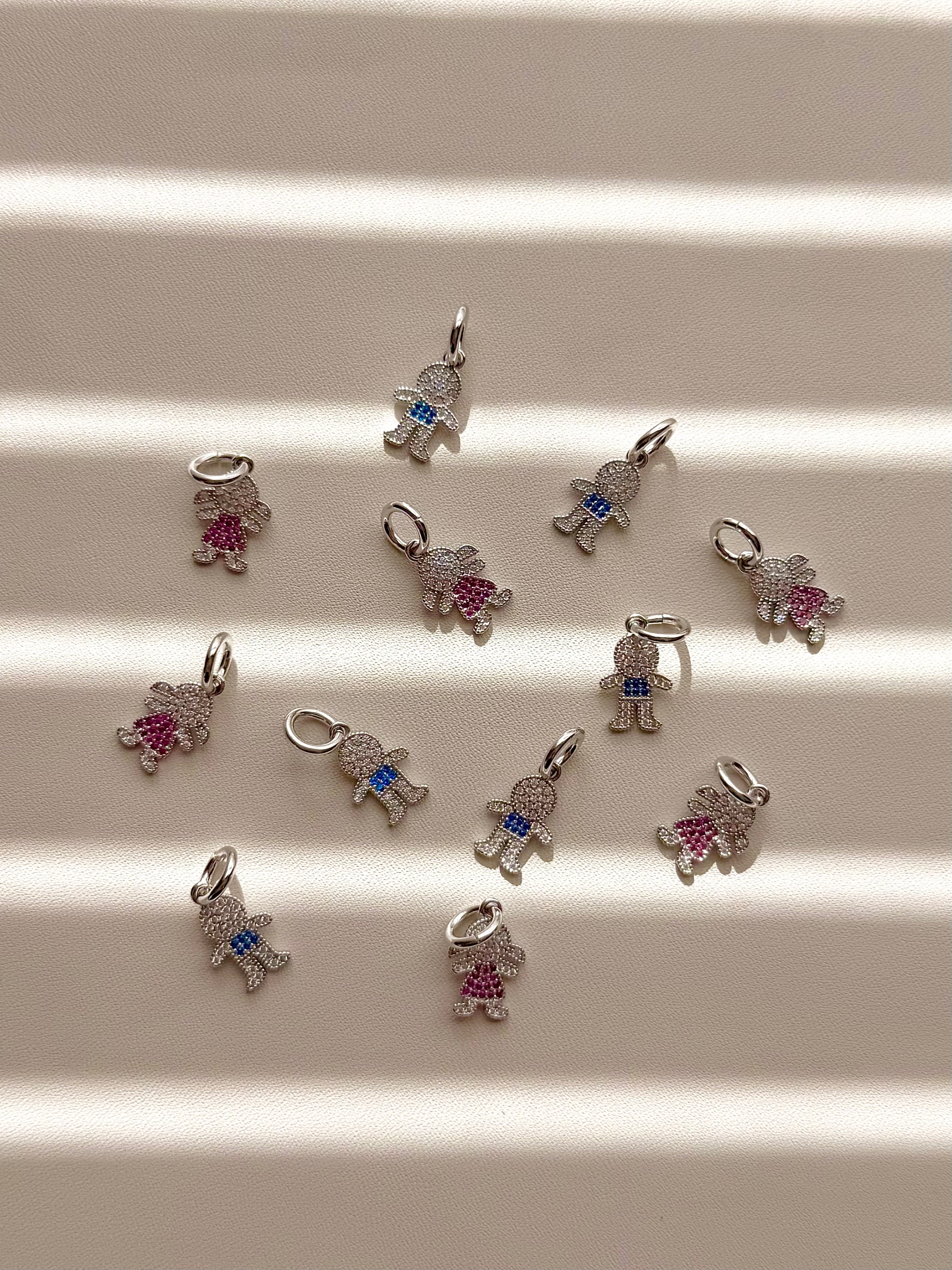 Sterling Silver 925 Boy & Girl Charms