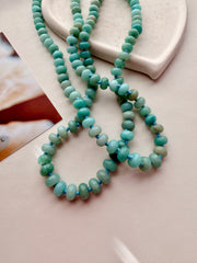 Hand Knotted natural Amazonite Necklace
