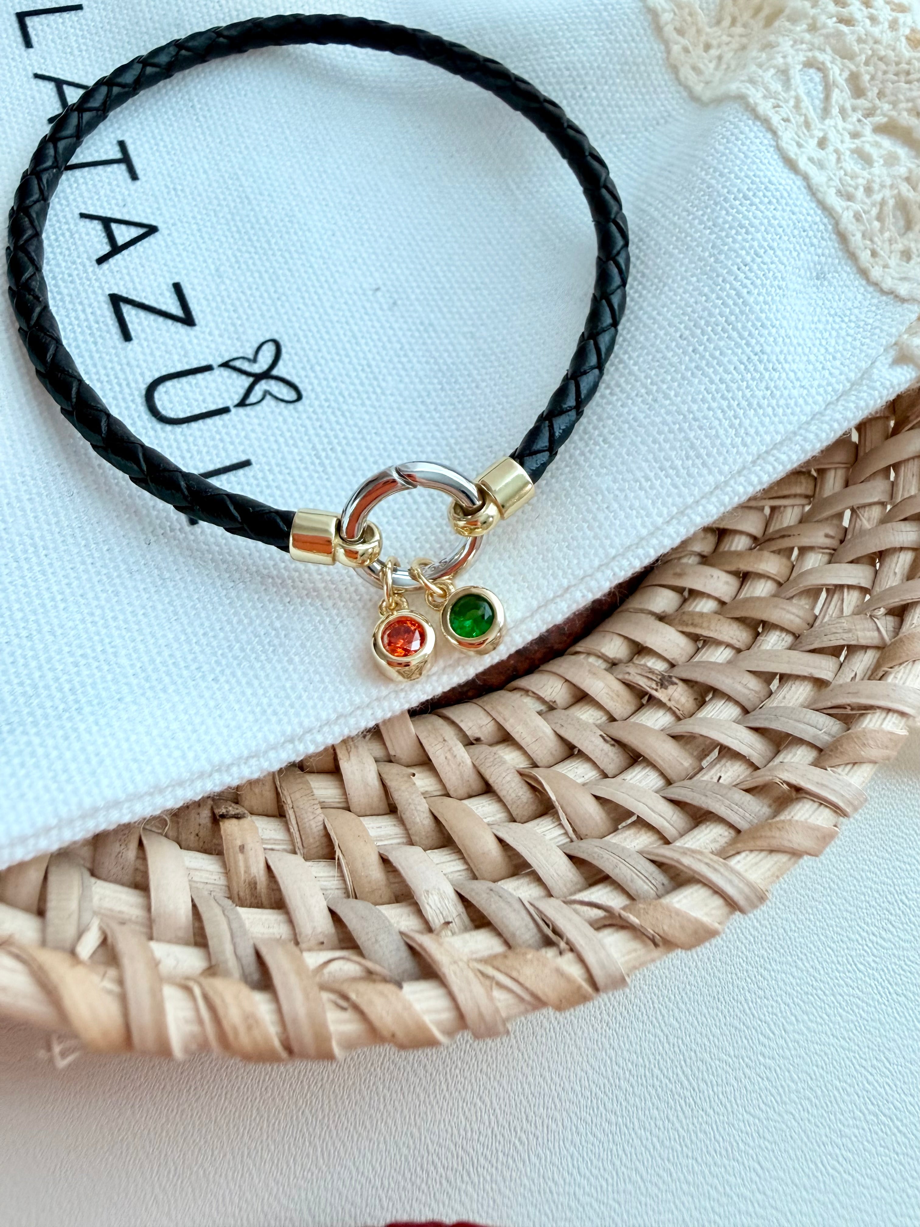 Birthstone Leather Bracelet