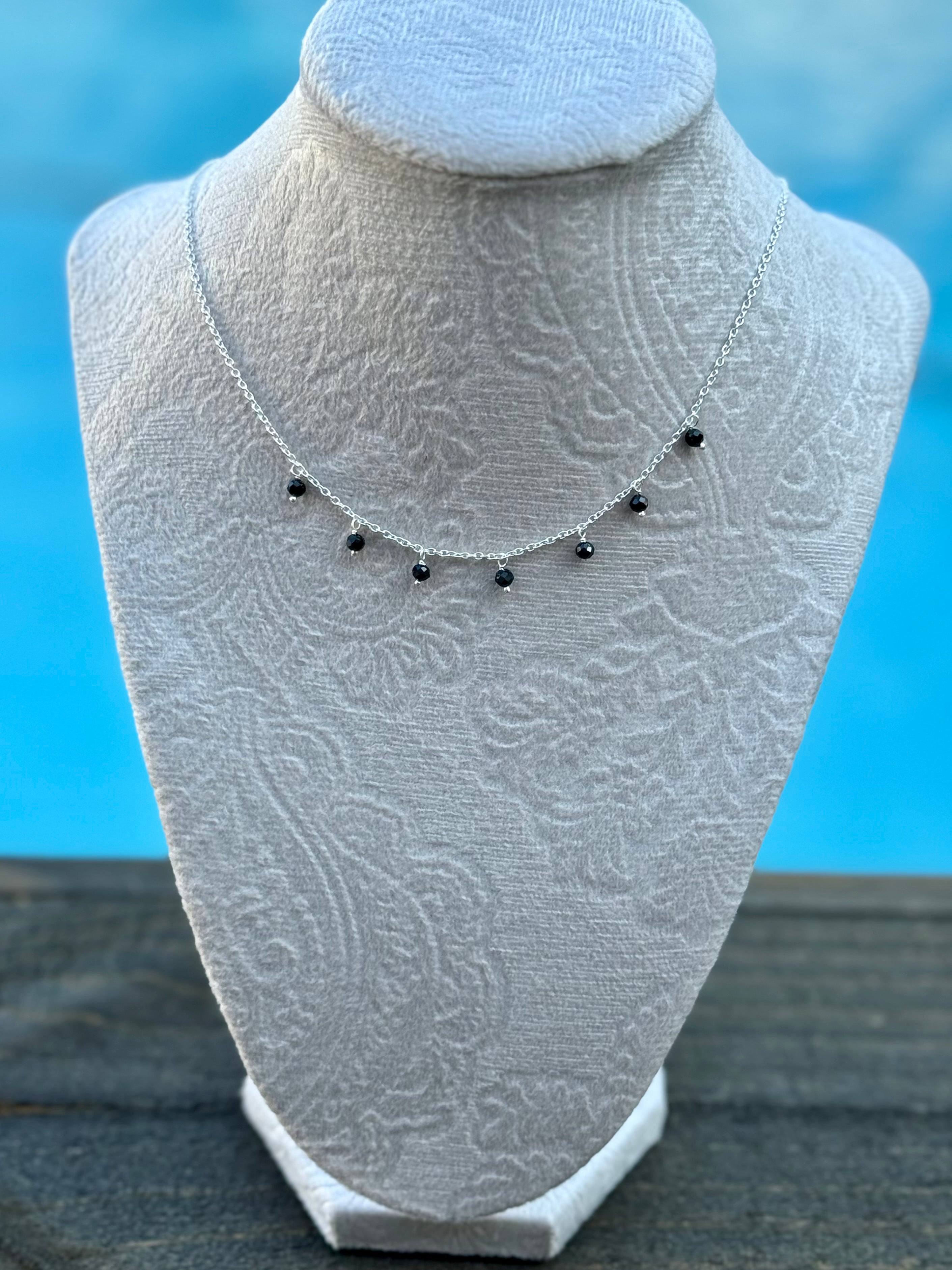 Black Spinel Stone Necklace | Mina Necklace | Platazul