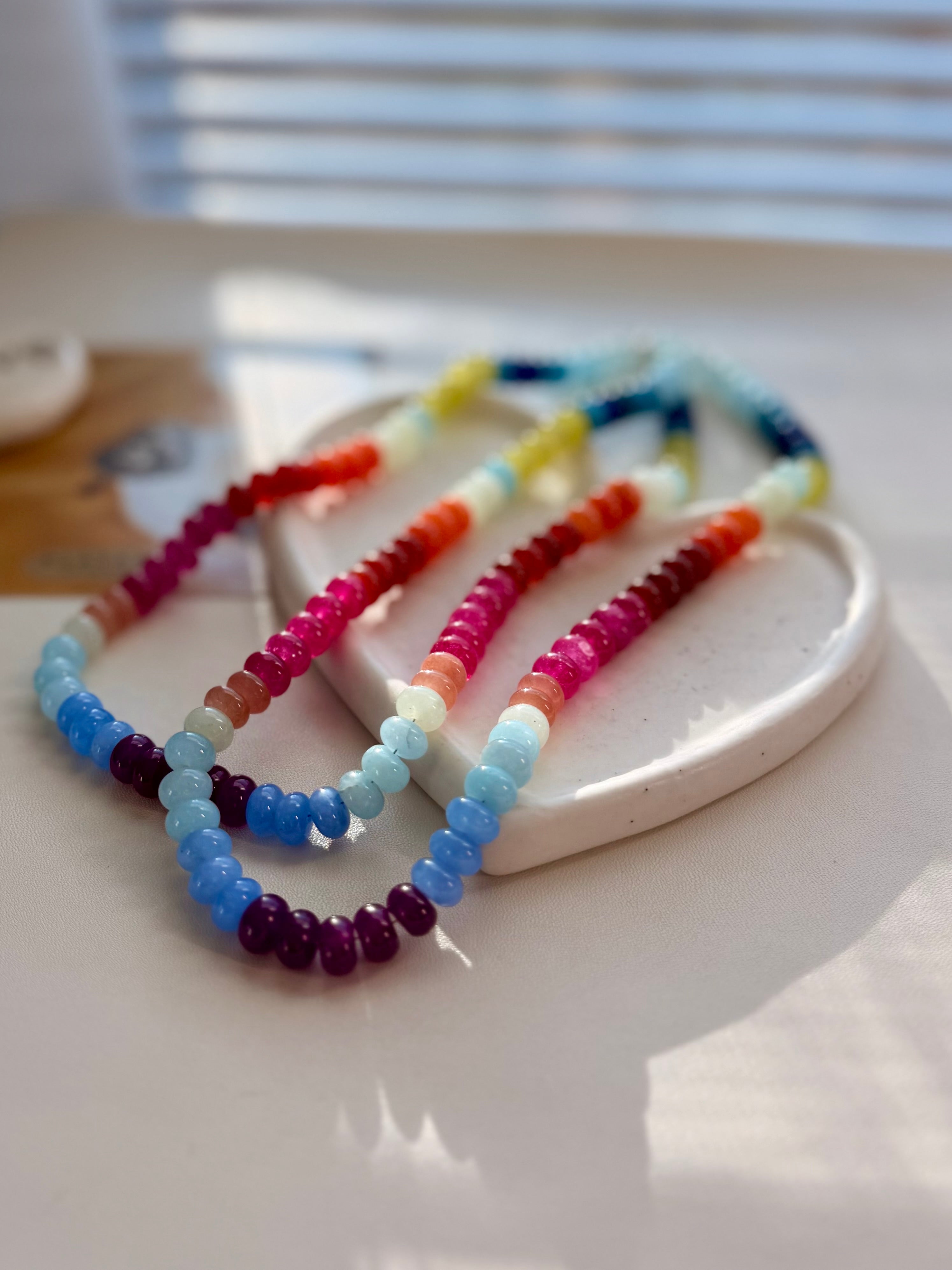 Colorful Quartz Gemstone Necklace