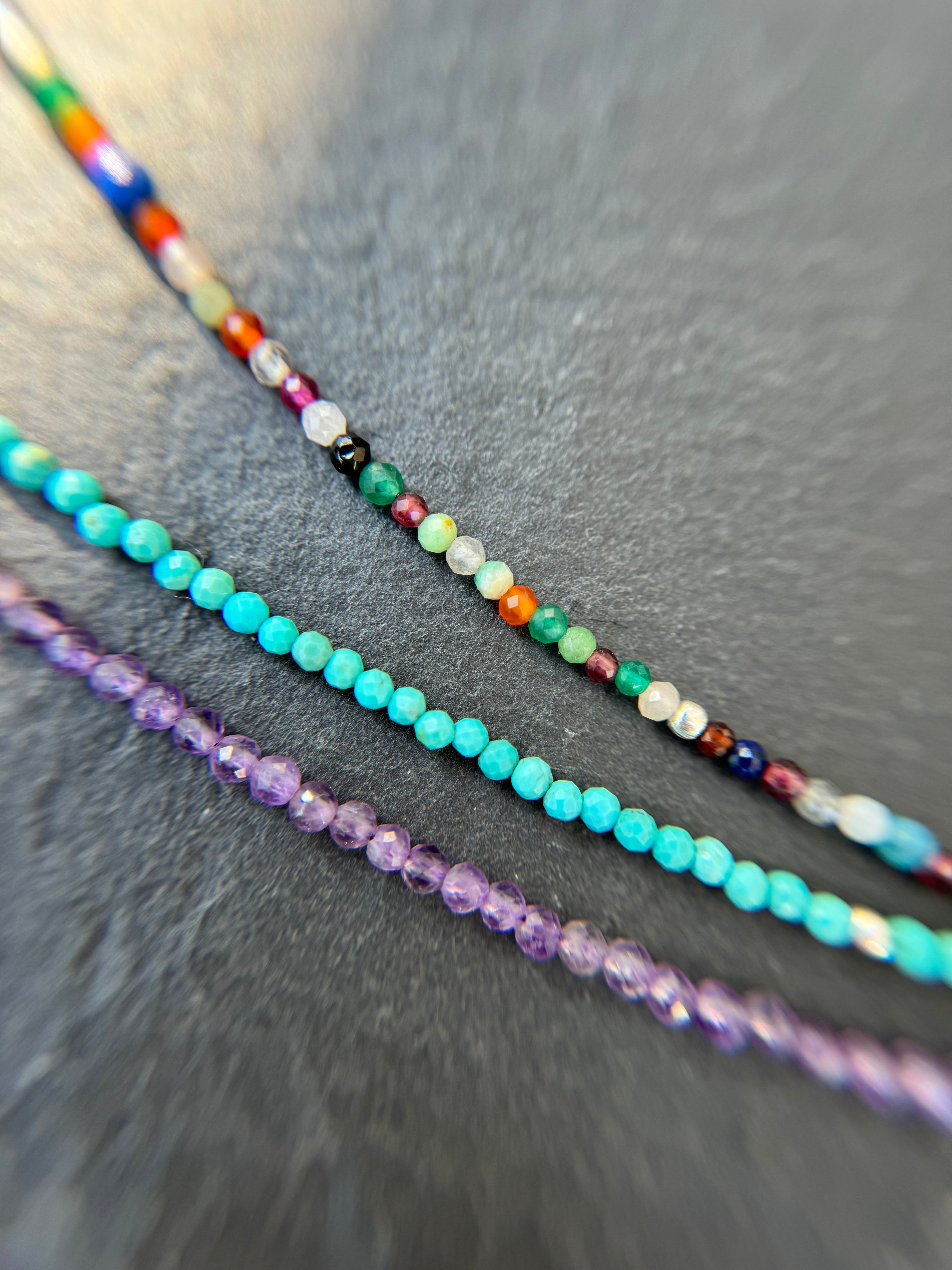 Multicolor Necklace Gemstone | Cristal Necklace | Platazul