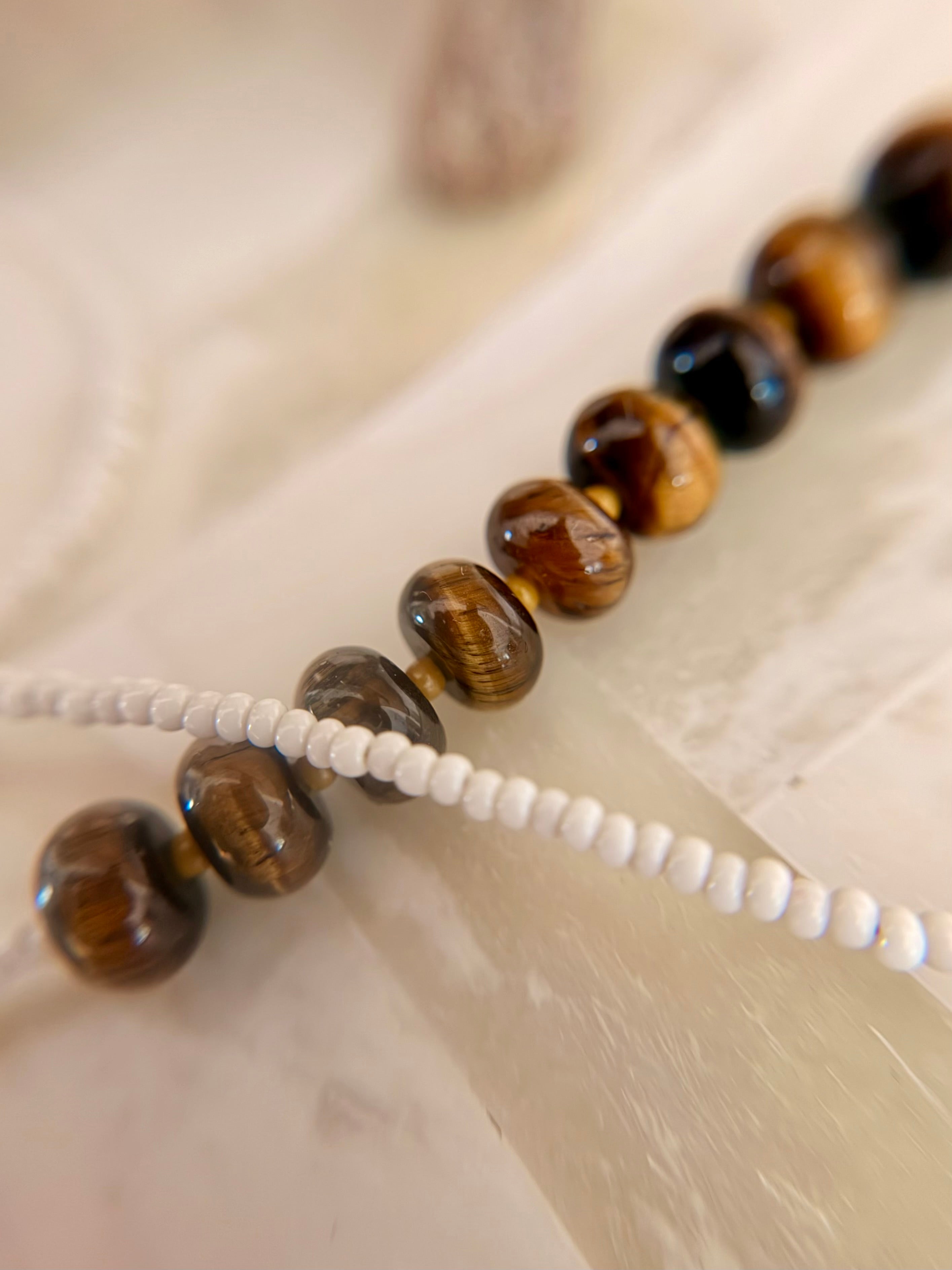 Sterling Silver 14K Gold Plated Tiger’s Eye necklace