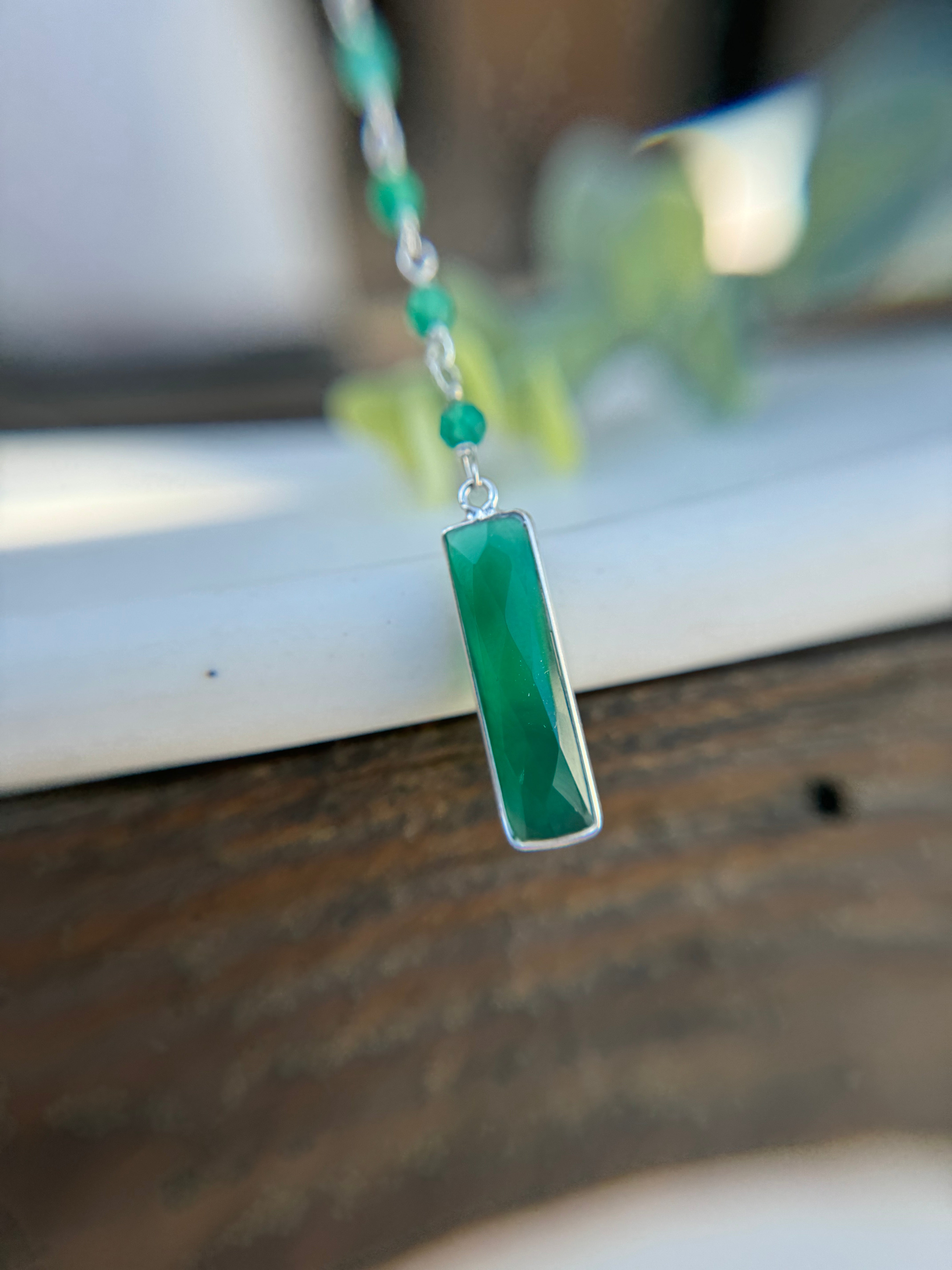 Green Onyx Stone Necklace | Flora Necklace | Platazul