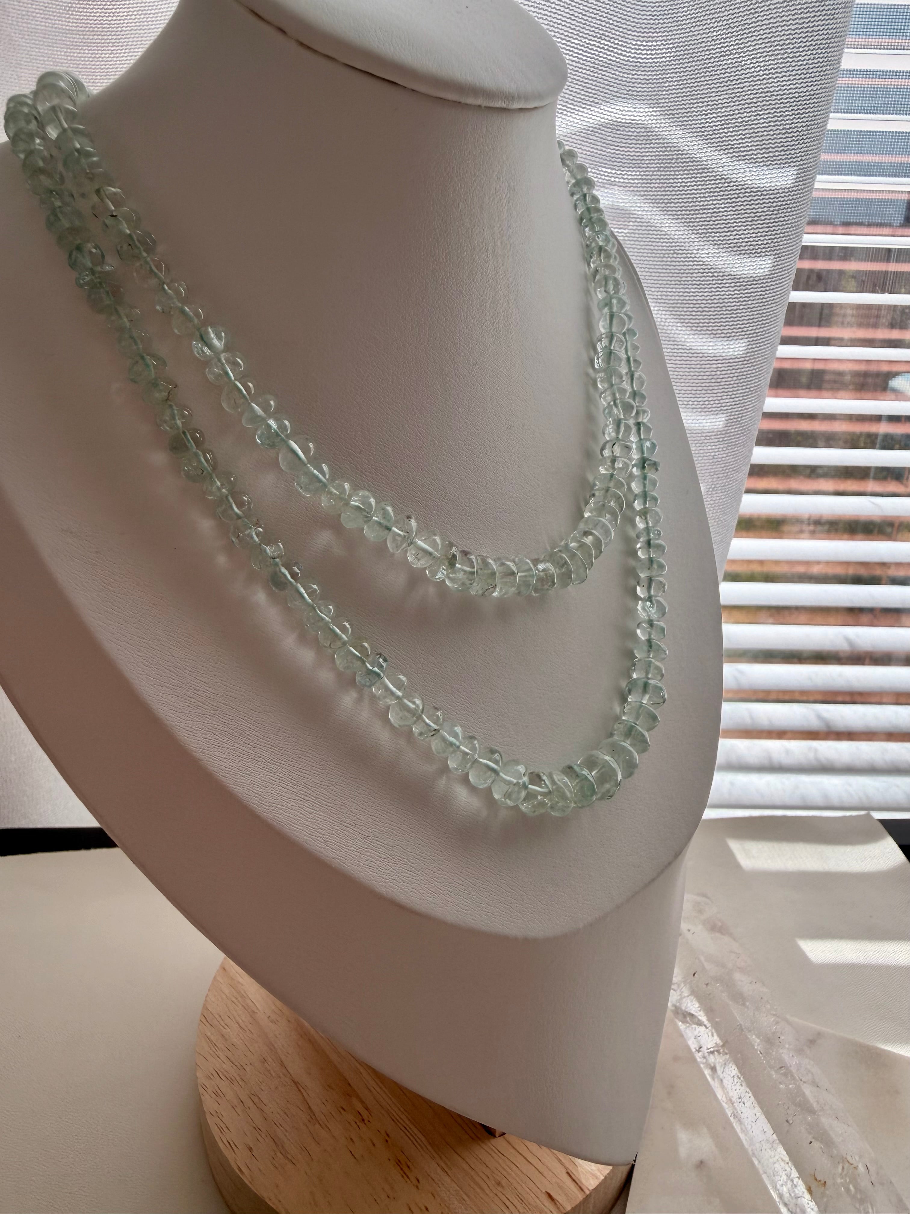 Natural Graduated Aquamarine Necklace