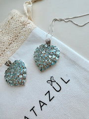 Honora blue Topaz heart necklace