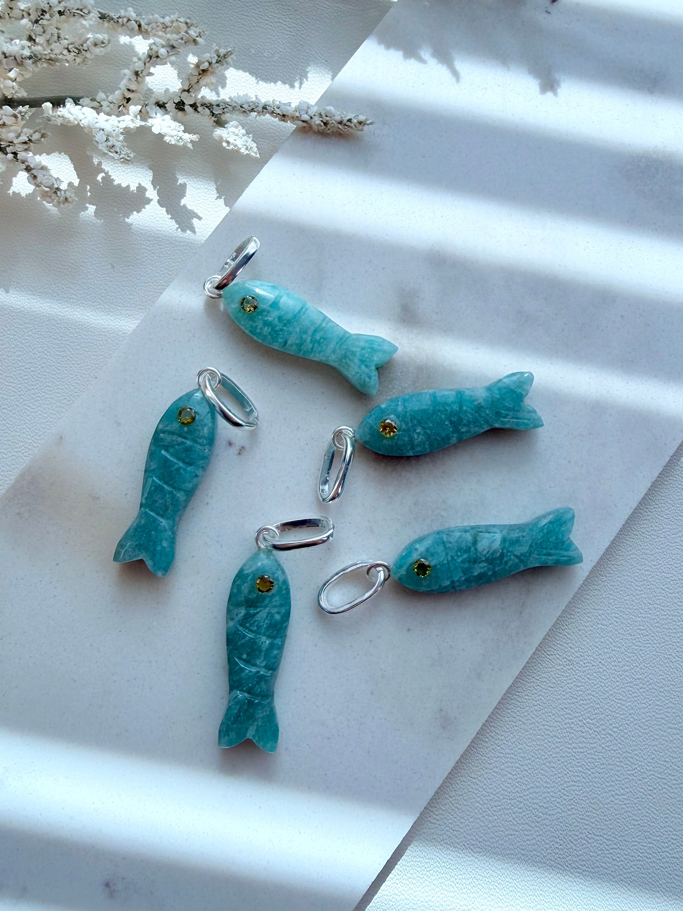 Marino Amazonite Fish Pendant