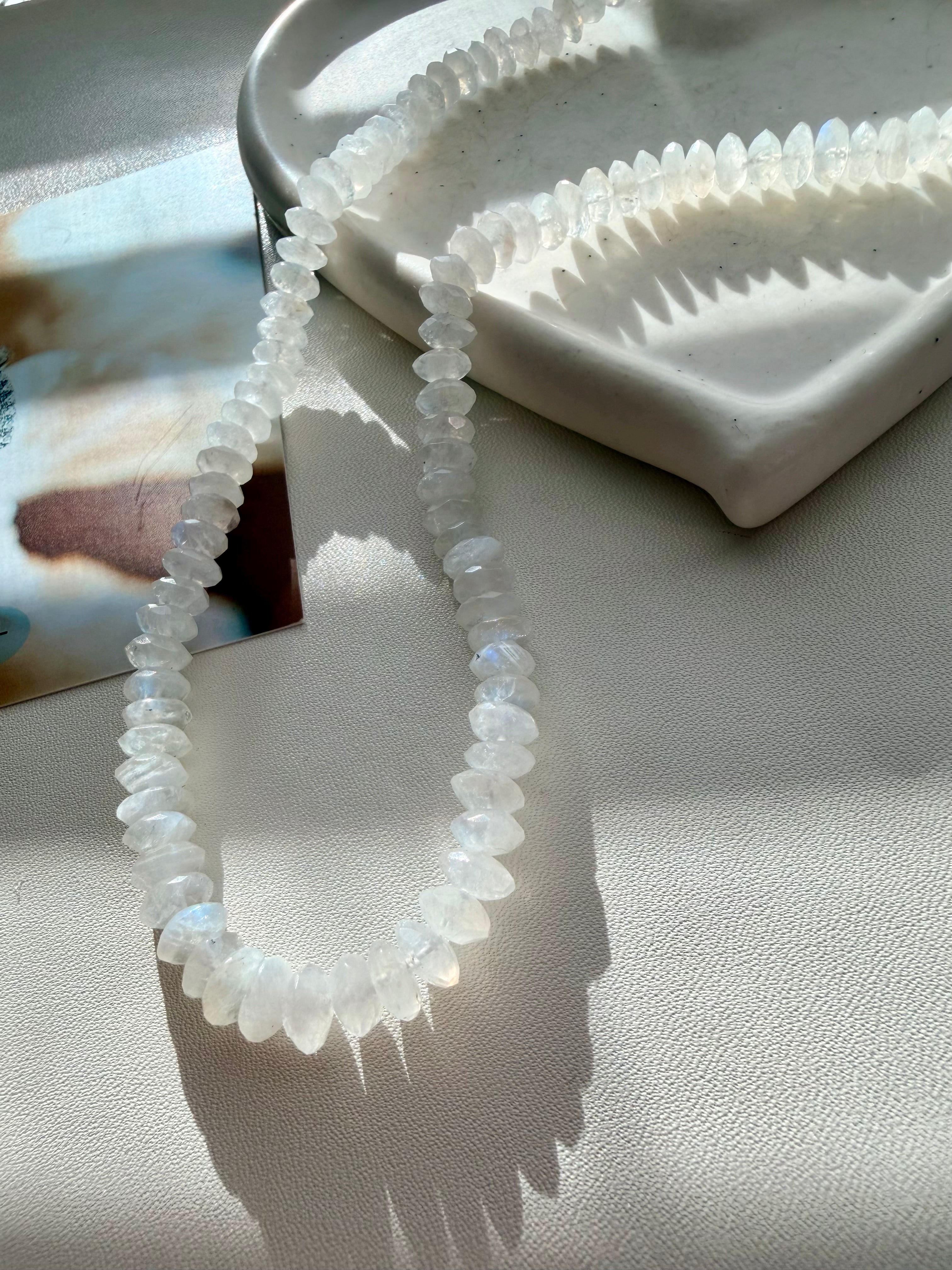 Natural Moonstone German Cut Necklace