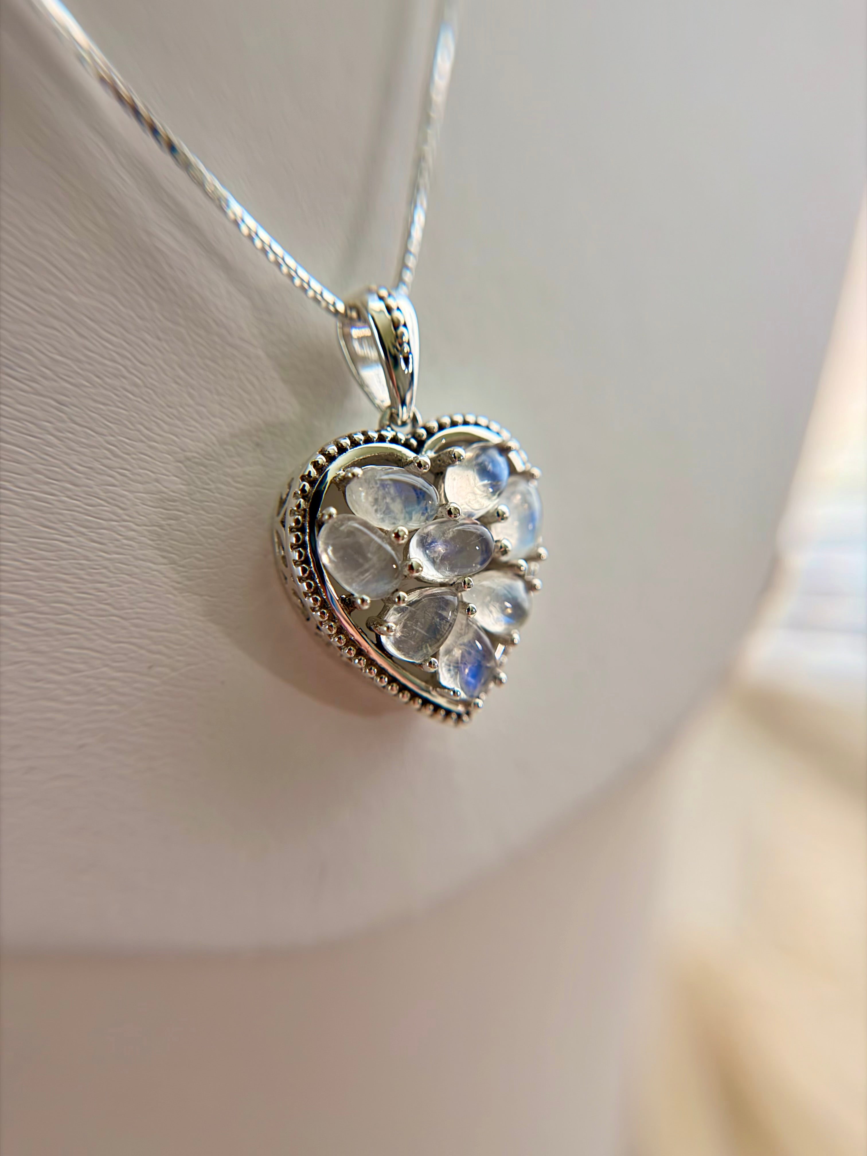 Blue Aura Moonstone Pendant