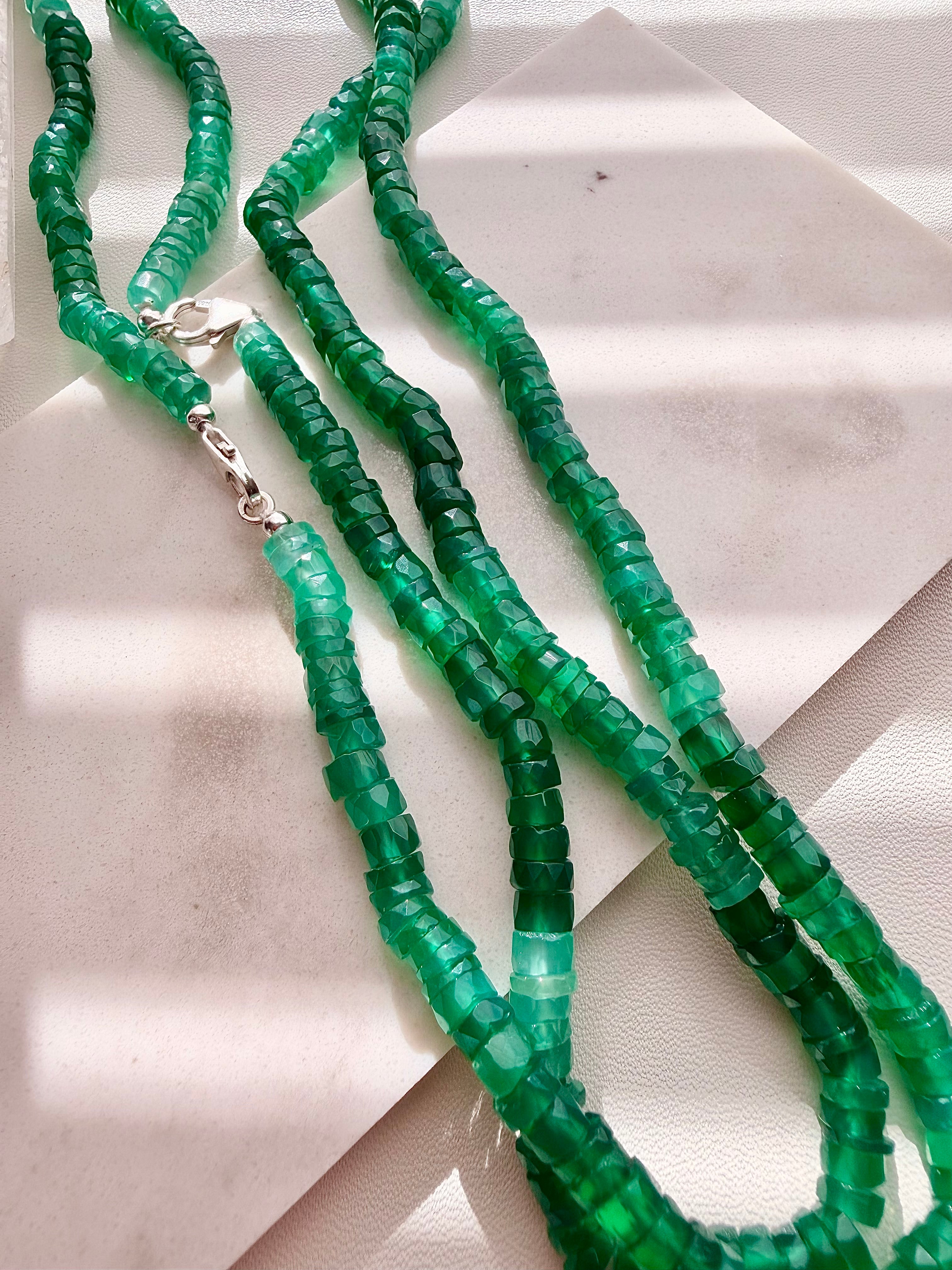 Natural Green Onyx necklace