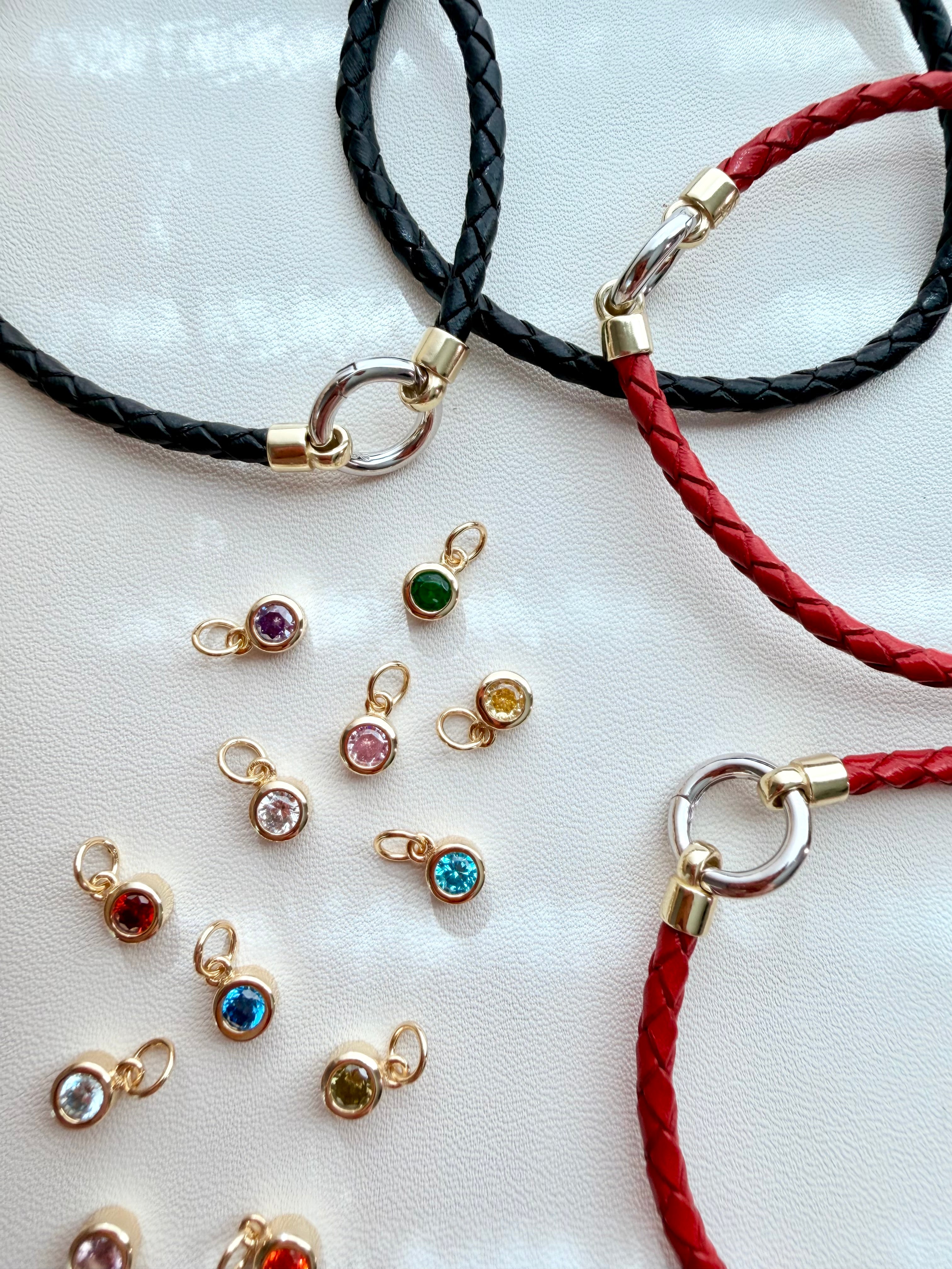 Birthstone Leather Bracelet