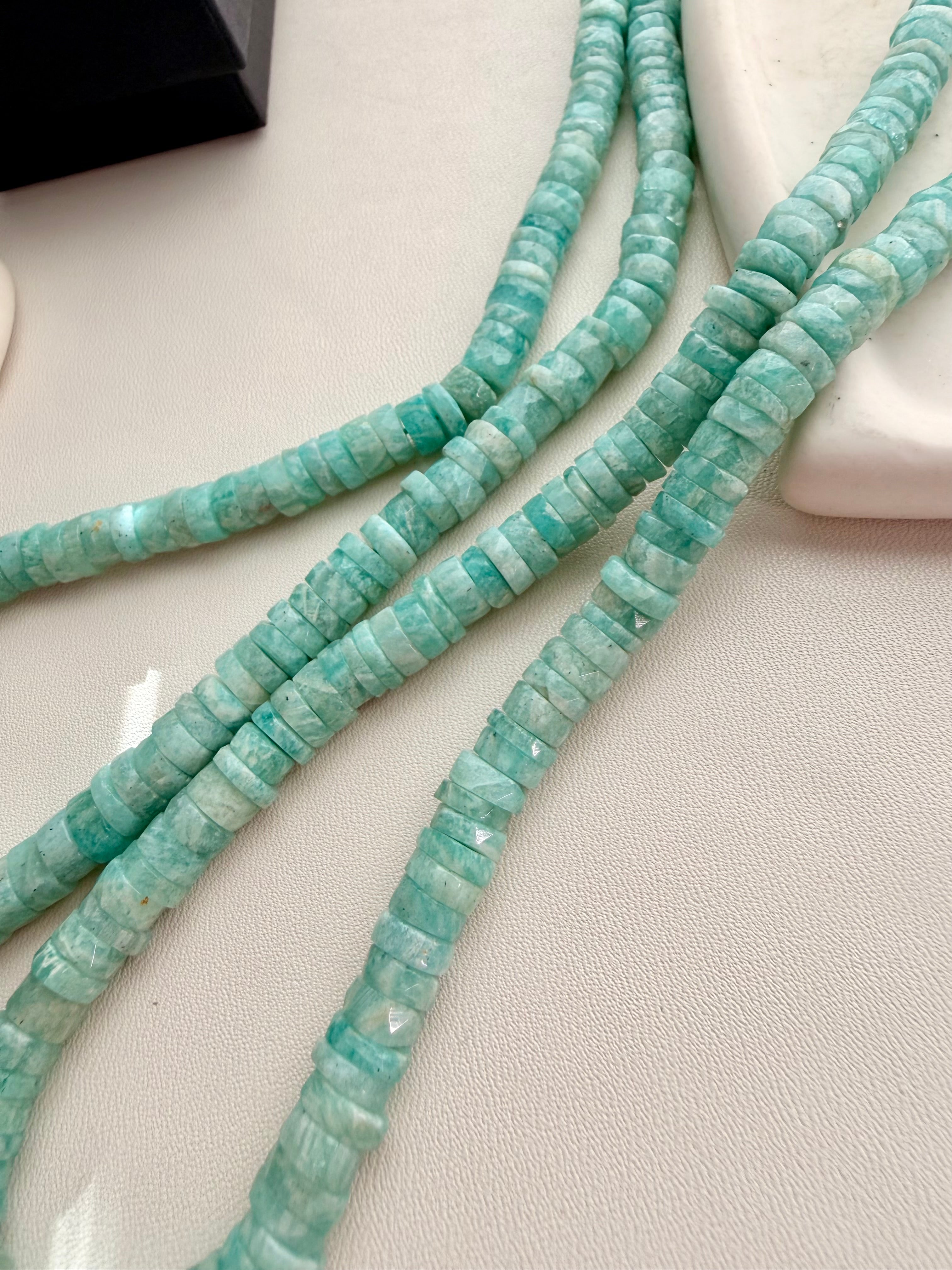 Natural Amazonite Faceted Necklace