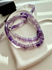 Shaded natural Amethyst Faceted Necklace